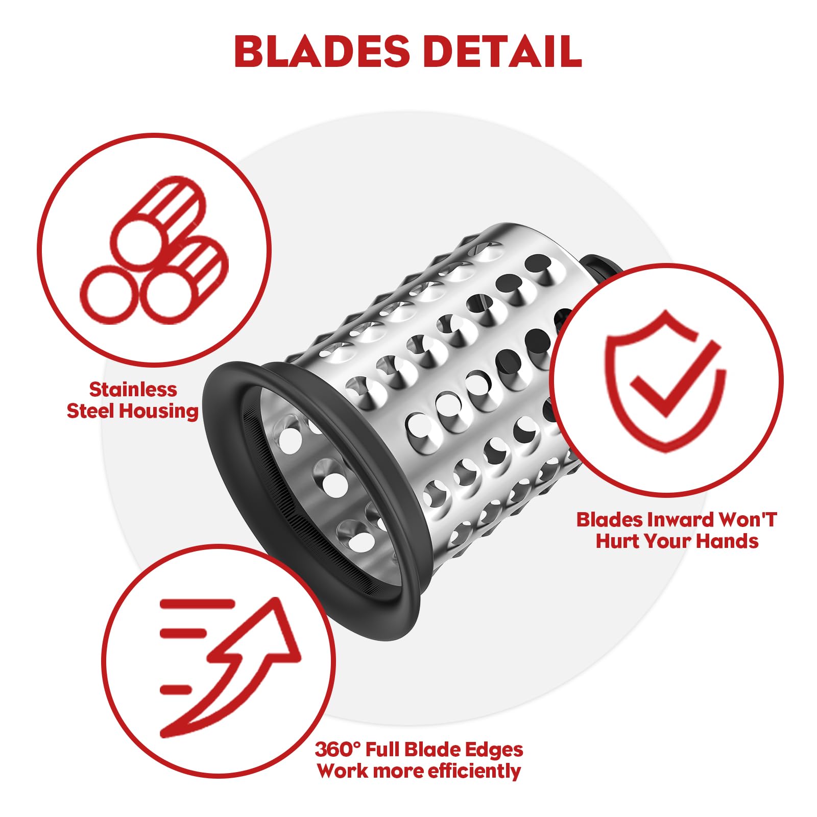 Stainless Steel Slicer Shredder Attachment For Kitchenaid Stand Mixer, Salad Maker With Grinding Powder As Kitchen Aid Shredder