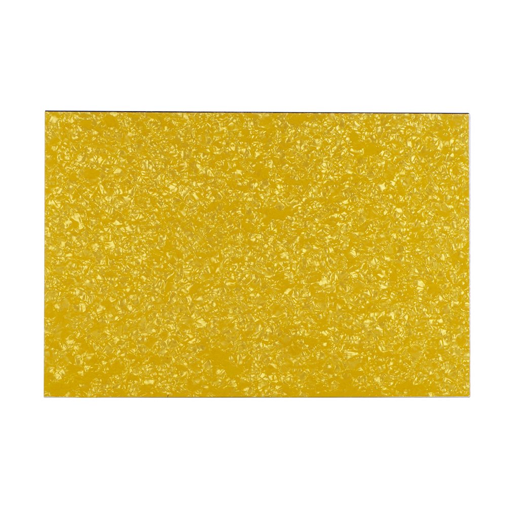 Fleor 12 X 17 Inch Blank Guitar Pickguard Sheet Strat Tele Guitar Pickguard P Bass Jazz Bass Custom Pickguard Material, 4Ply Gol