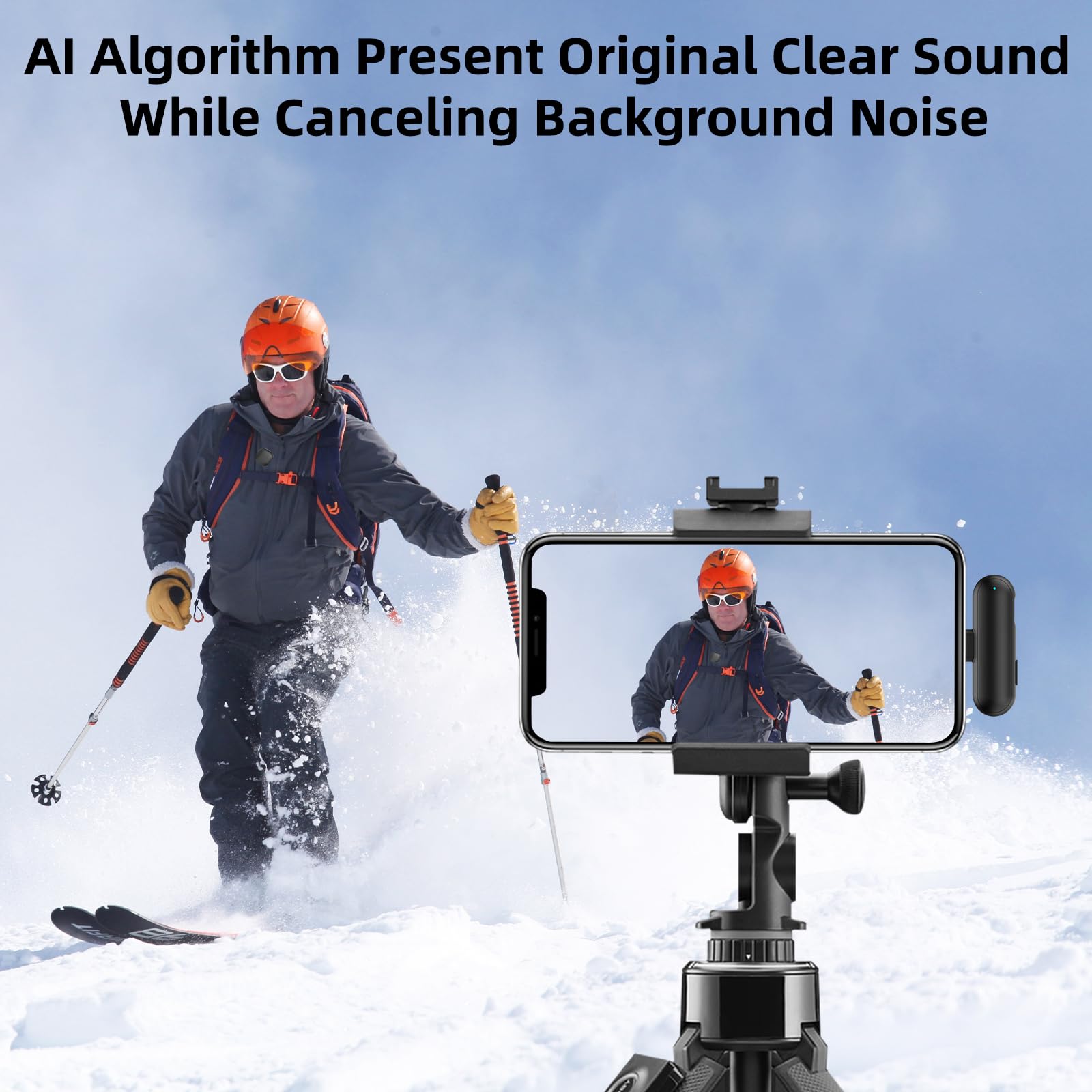 Nptcl Wireless Microphone For Iphone 17 16 15 - Ai Noise Cancelling Mini Microphone Usb C For Android Phone, Lavalier Mic With 3