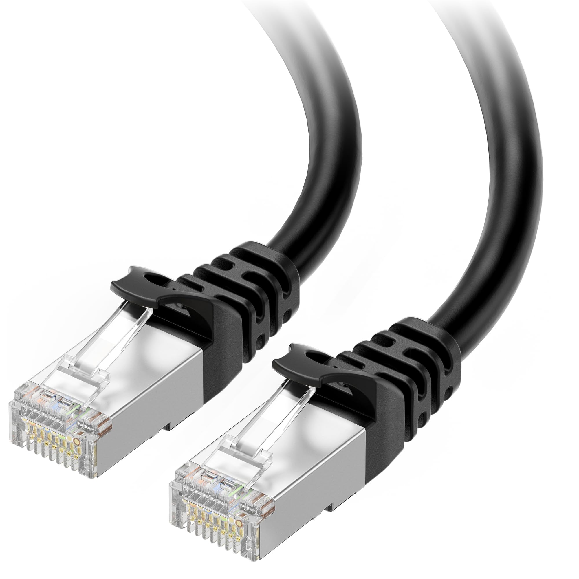 Cable Matters 10Gbps Snagless Shielded Cat 6A Ethernet Cable   7ft, Cat 6A Cable, Cat6A Cord, Ethernet Cord, Black