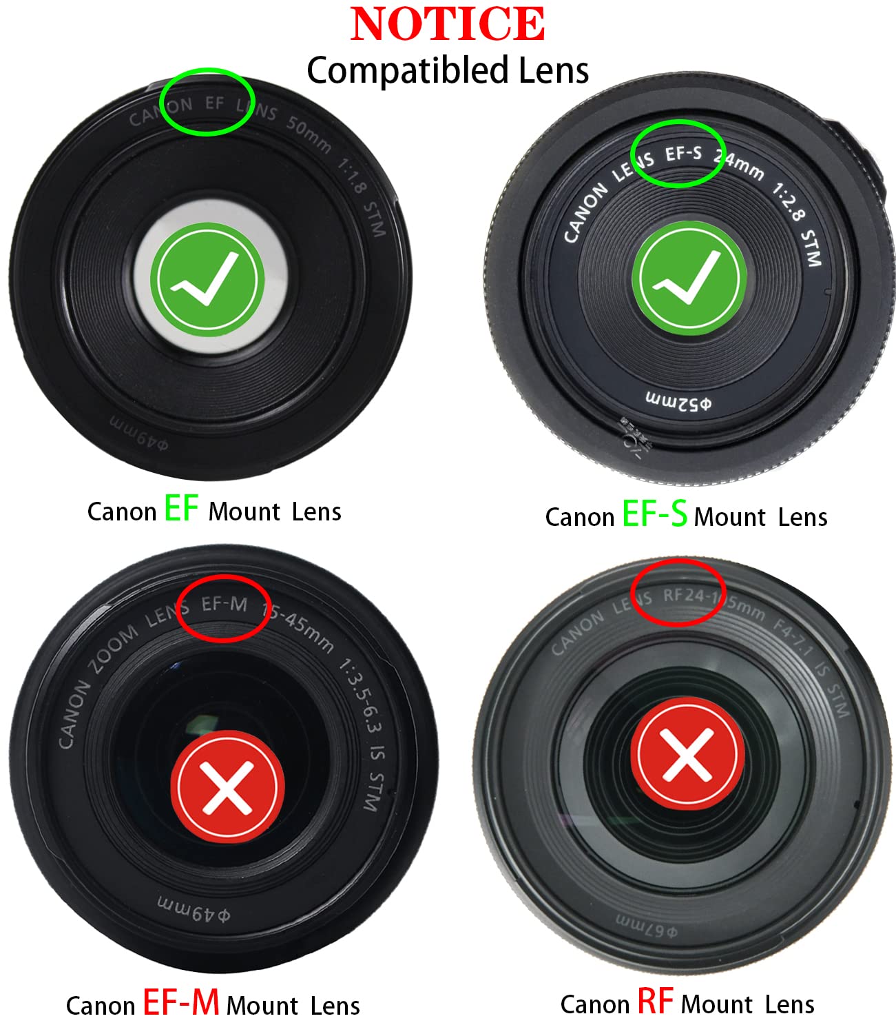 Body Cap And Rear Lens Cap Cover For Canon Eos Ef Ef S Mount Camera On T7 T6 90D 80D 77D 70D 60D 5Ds 1Dx 5D 7D / 6D Mark Ii Iii