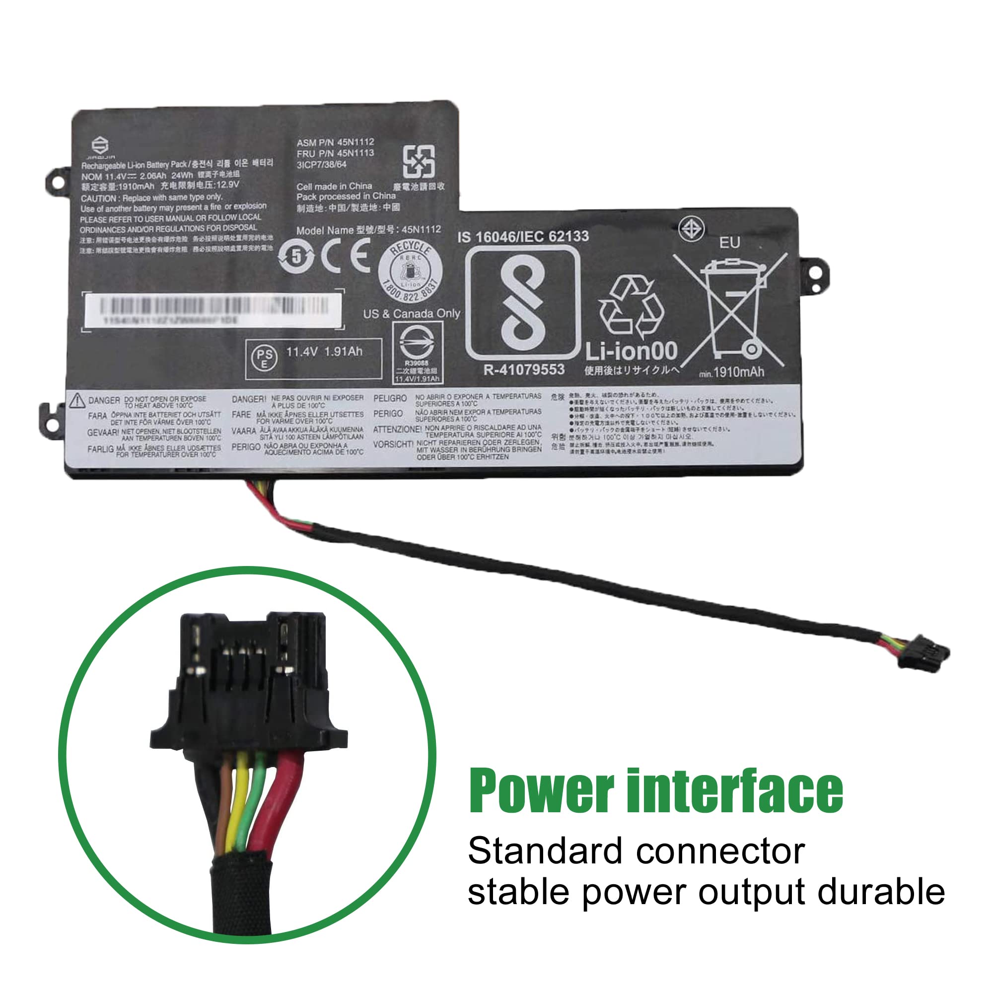 Jiazijia 45N1112 45N1113 Laptop Battery Replacement For Lenovo Thinkpad T440 T450 T450S T460 X240 X240S X250 X260 A275 Series 45