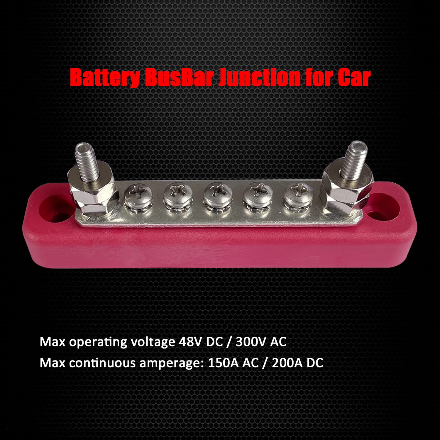 5 Terminals Bus Bar, Ampper 4.2'' Power Distribution Block Brass Battery Busbar Junction For Car Vehicle Rv Truck Marine Boat Au