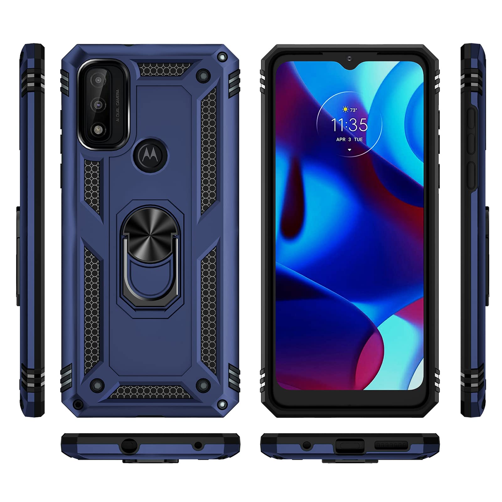 Sktgslamy For Moto G Pure Phone Case,Moto G Power 2022 Case,With Hd Screen Protector, [Military Grade] 16Ft. Drop Tested Cover W