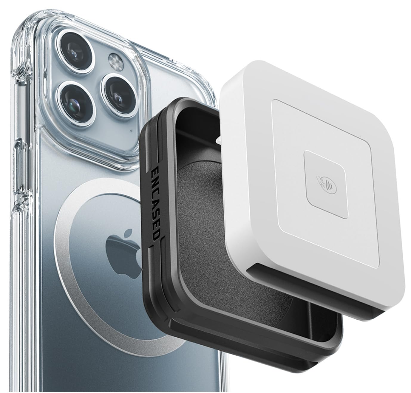 Magnetic Case Designed for 1st Gen Square Reader Contactless and Chip - Compatible with MagSafe (Black)