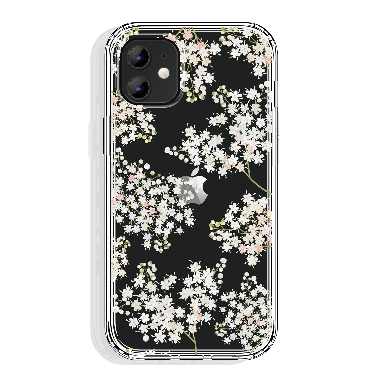GYZYA for iPhone 11 Case Clear 6.1 Inch with Pattern Design, Protective Slim TPU Cover + Shockproof Bumper for Women and Girls (
