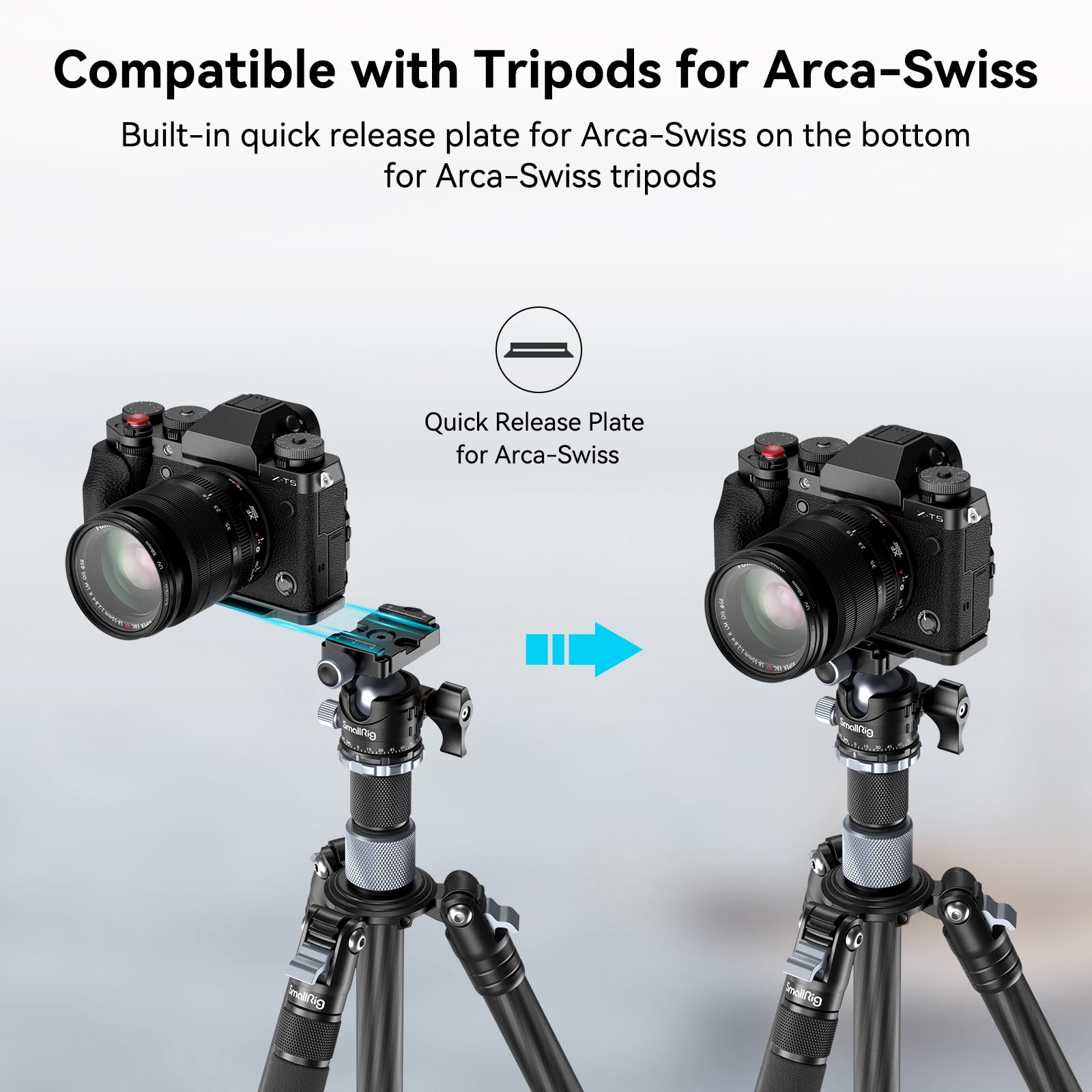 Smallrig X-T5 L-Shape Grip For Fujifilm X-T5 Camera, Built-In Quick Release Plate For Arca, 1/4-20 Holes, Ergonomic Silicone Han