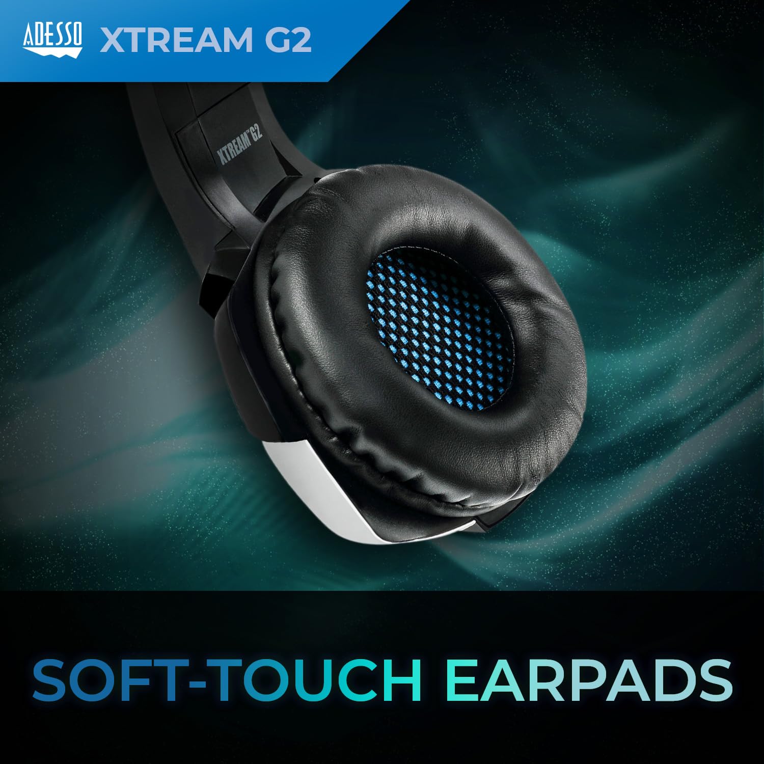 Adesso Xtream G2   Gaming Headphones With Noise Cancelling Microphone And Led Lighting For Pc, Ps4, Xbox, Nintendo Switch, And L