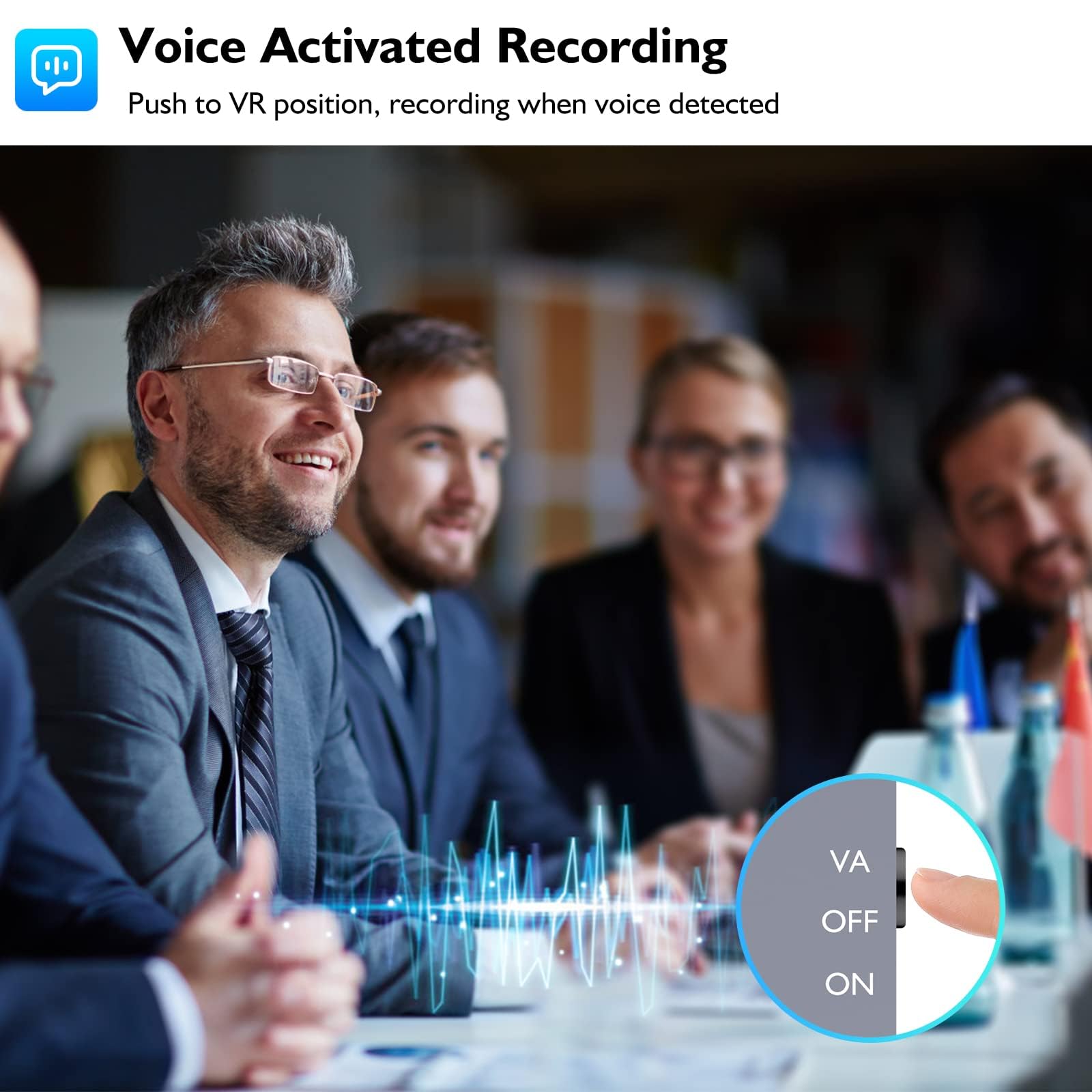 MayBest L810 64GB Magnetic Digital Voice Recorder Voice Activated Noise Reduction for Lectures Meetings