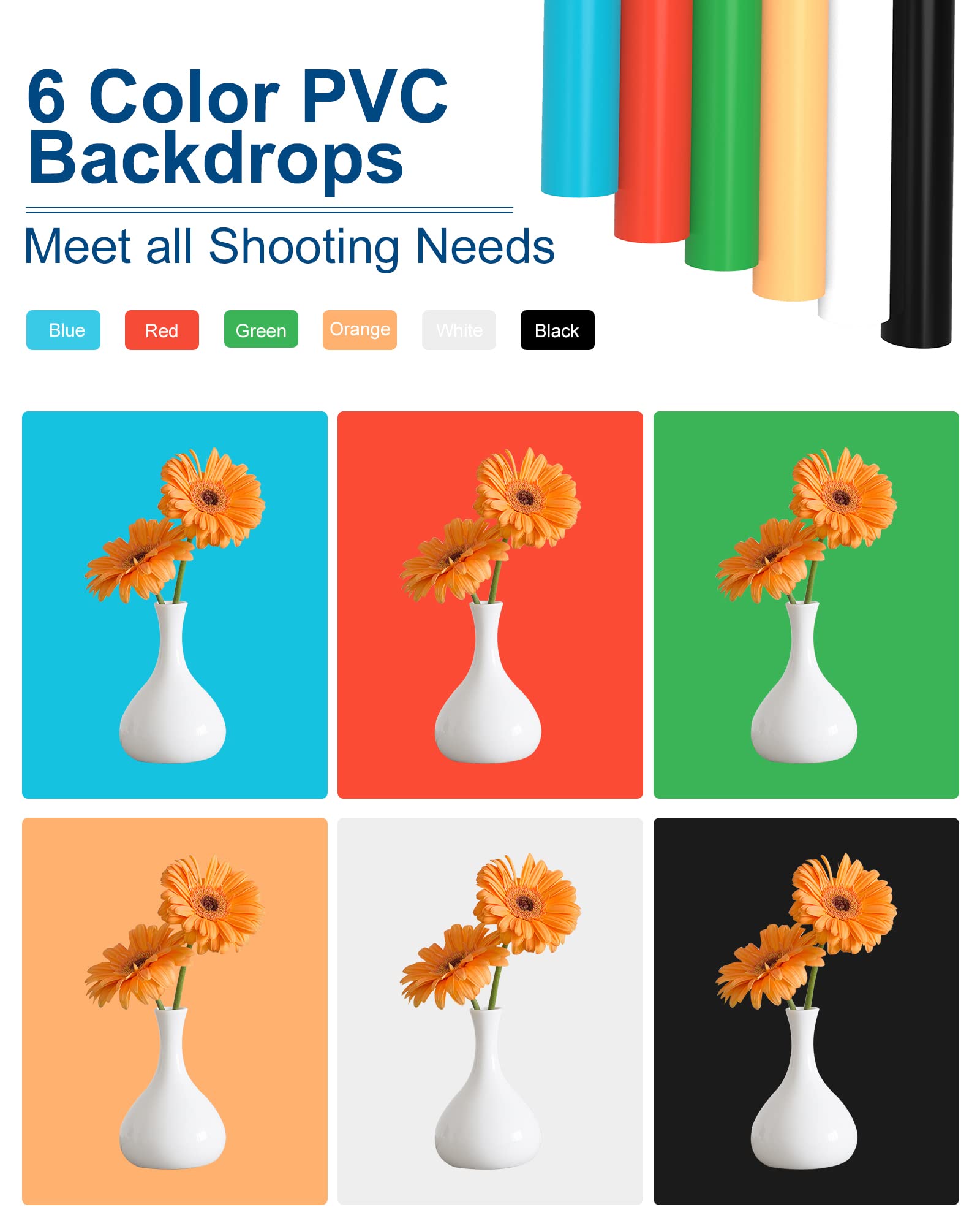 Puluz 12''  12'' Portable Photography Light Box,Dimmable Photo Studio Light Box With 112 High Cri Led Lights & 6 Pvc Backdrops &