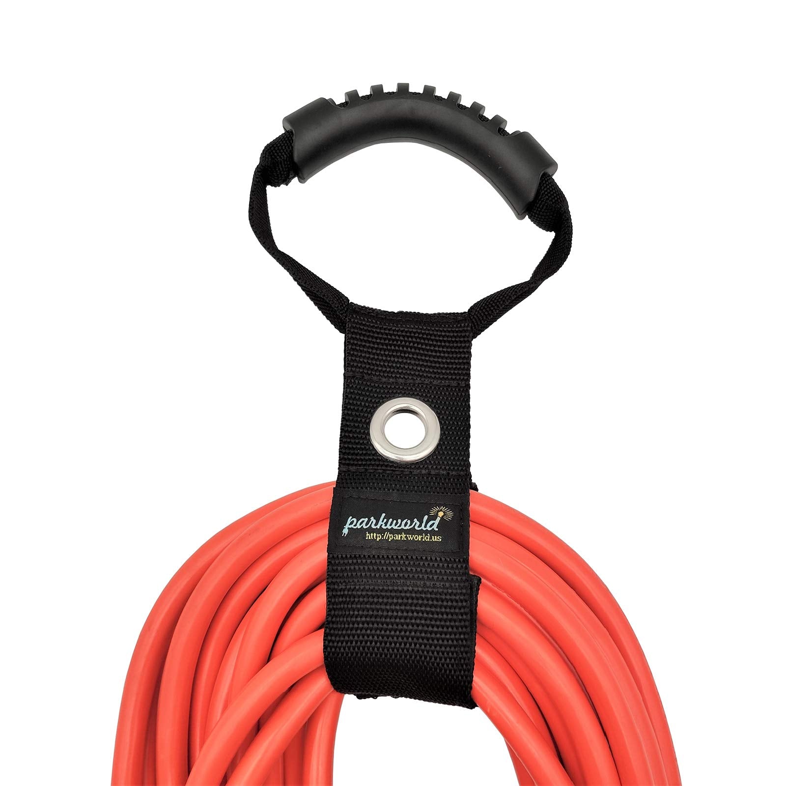 Parkworld Extension Cord Clip, Storage Strap, Cable Wrap Organizer, Hoop And Loop Hanger Also For Rope, Coil Reel And Hose. (L,