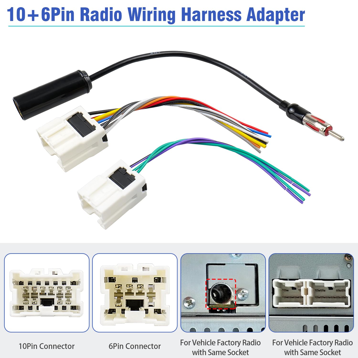 Jayubien Radio Wiring Harness Kit For Nissan Altima Sentra Frontier Xterra Murano Quest Titan Pathfinder,Car Stereo Wire Harness