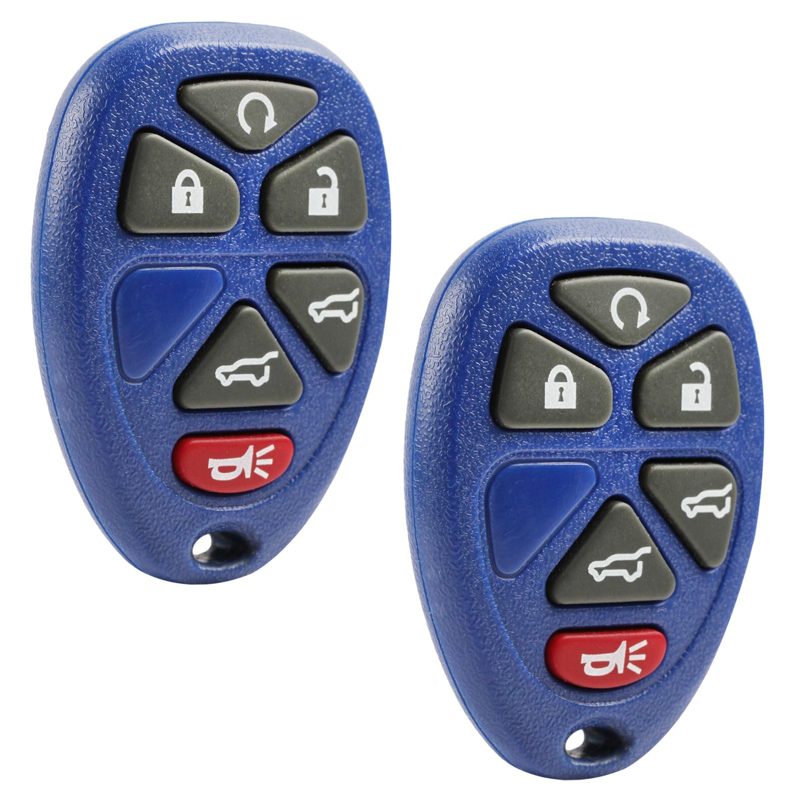 Key Fob Keyless Entry Remote fits 2007-2014 Chevy Tahoe Suburban / Cadillac Escalade / GMC Yukon (Blue), Set of 2