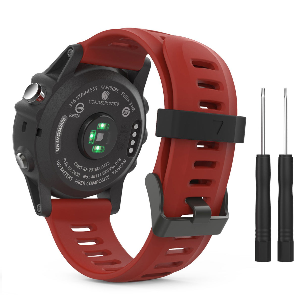 Moko Band Compatible With Garmin Fenix 3Fenix 5X, Soft Silicone Replacement Watch Band For Garmin Fenix 3Fenix 3 Hrfenix 5X5X Pl