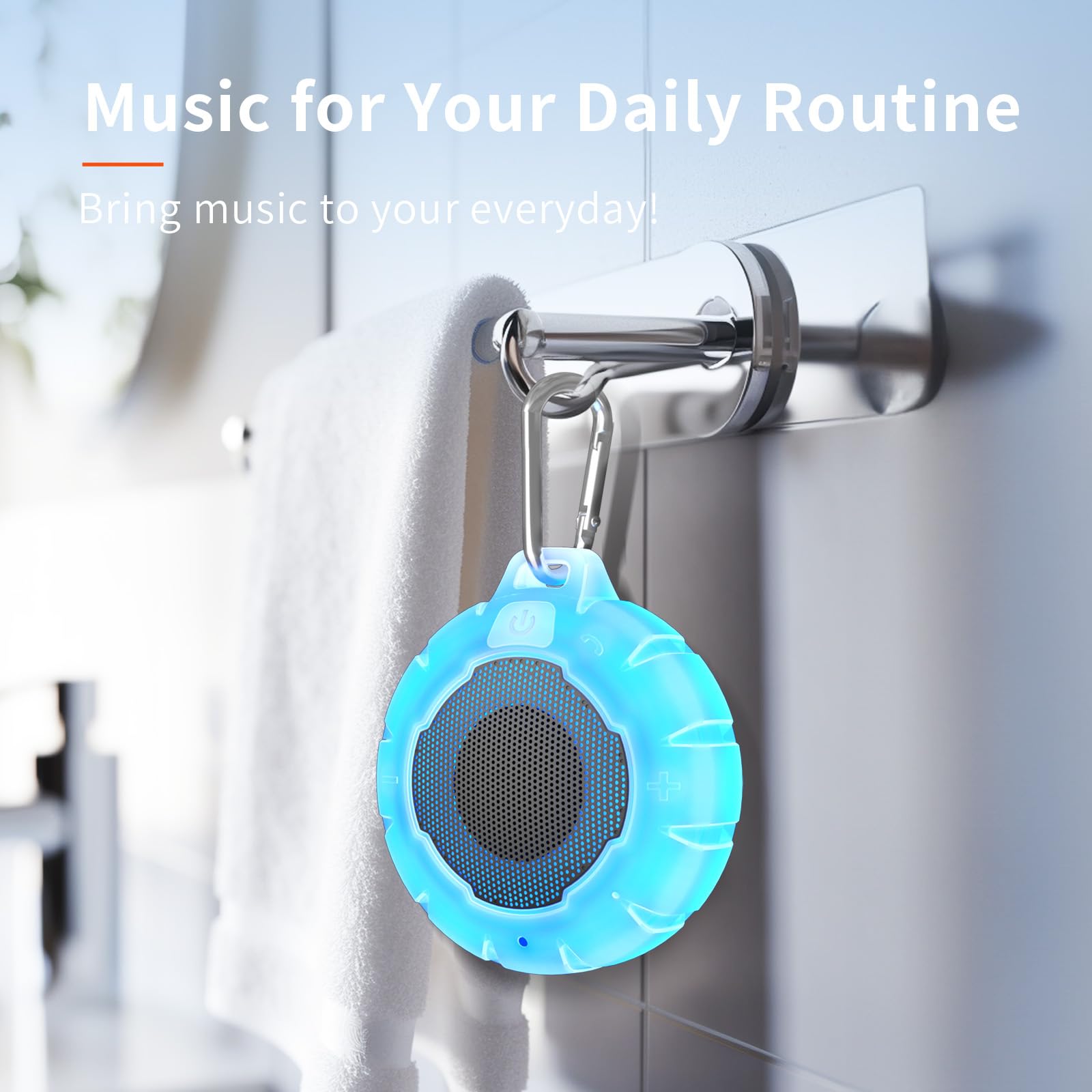 Heysong Waterproof Shower Bluetooth Speaker, Durable & Portable With Clear Sound, Ideal For Shower, Pool, Beach & Kayaking � Great Gift For All Ages