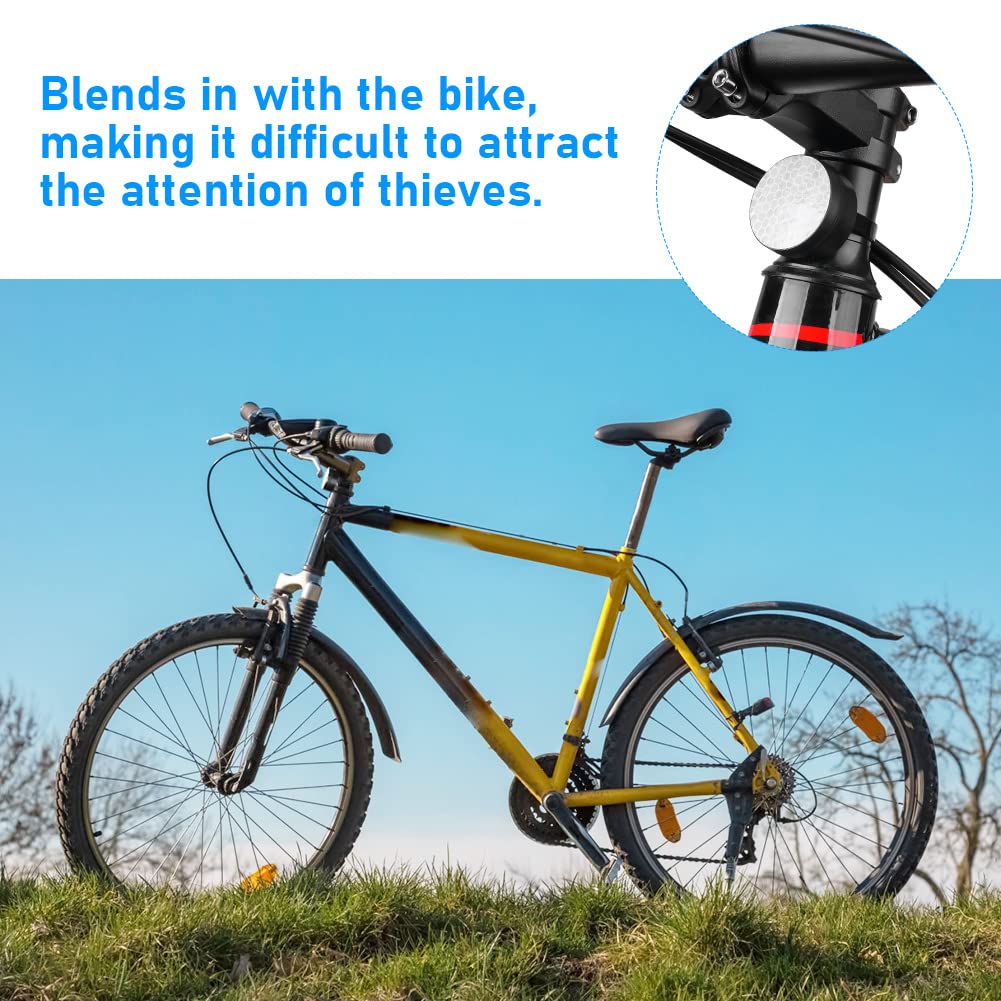 Ainiv Airtag Bike Mount Reflector Case, Airtag Bicycle Mount Holder,Water Resistant Anti Shake Bike Mount Holder, Hidden Cases P