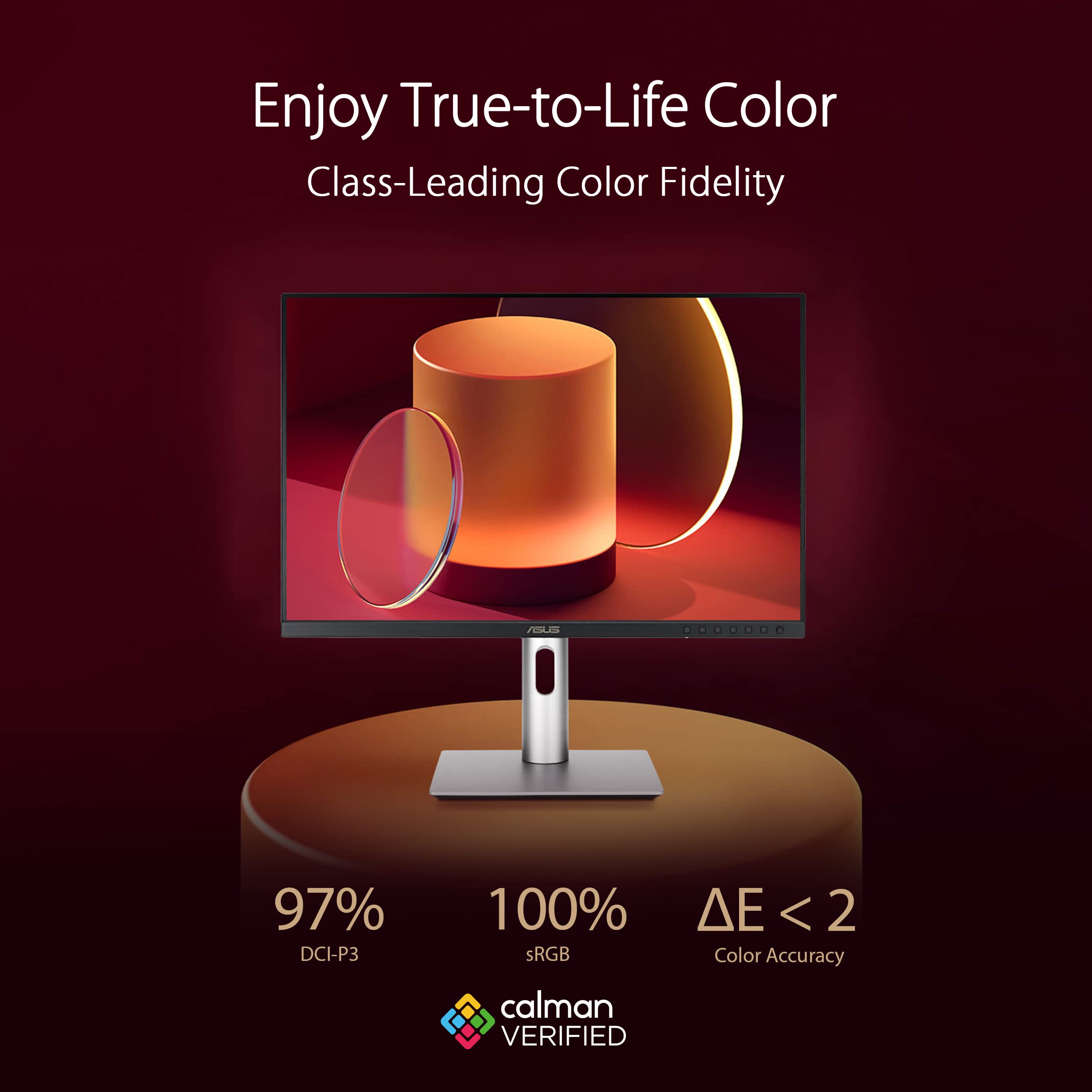 Asus Proart 24    (24.1    Viewable) 16:10 Hdr Professional Monitor (Pa248Crv) - Ips, (1920 X 1200), 97% Dci-P3, ?E < 2, Calman