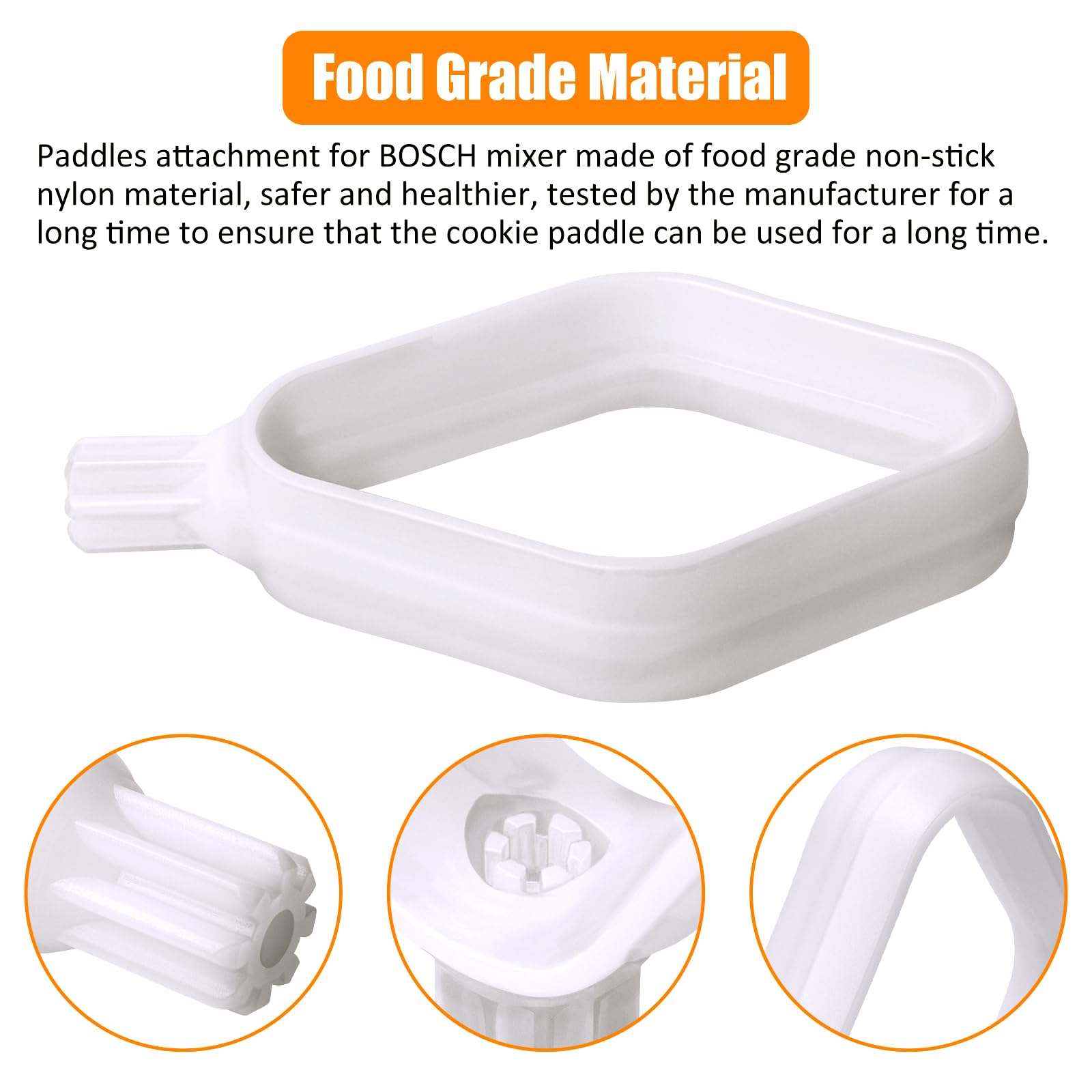 Rugam Cookie Paddles For Bosch Universal Kitchen Machine Designed For Use With Metal Drivers,Food Grade Ideal For Bosch Universa