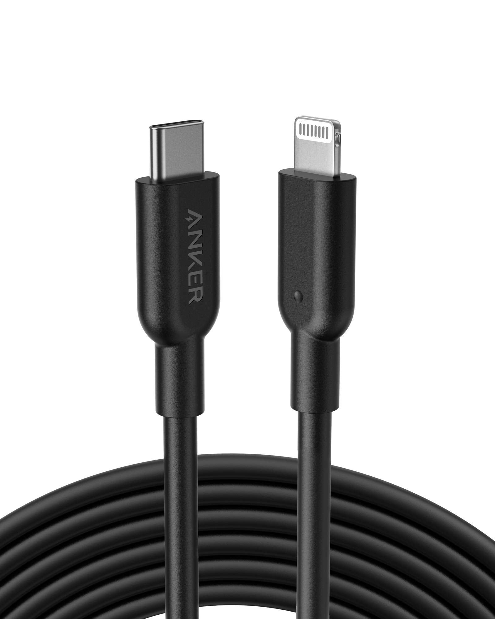 Anker Usb C To Lightning Cable, Powerline Ii [Mfi Certified, 10Ft, Black] Extra Long Charging Cord For Iphone 13 13 Pro 12 Pro M