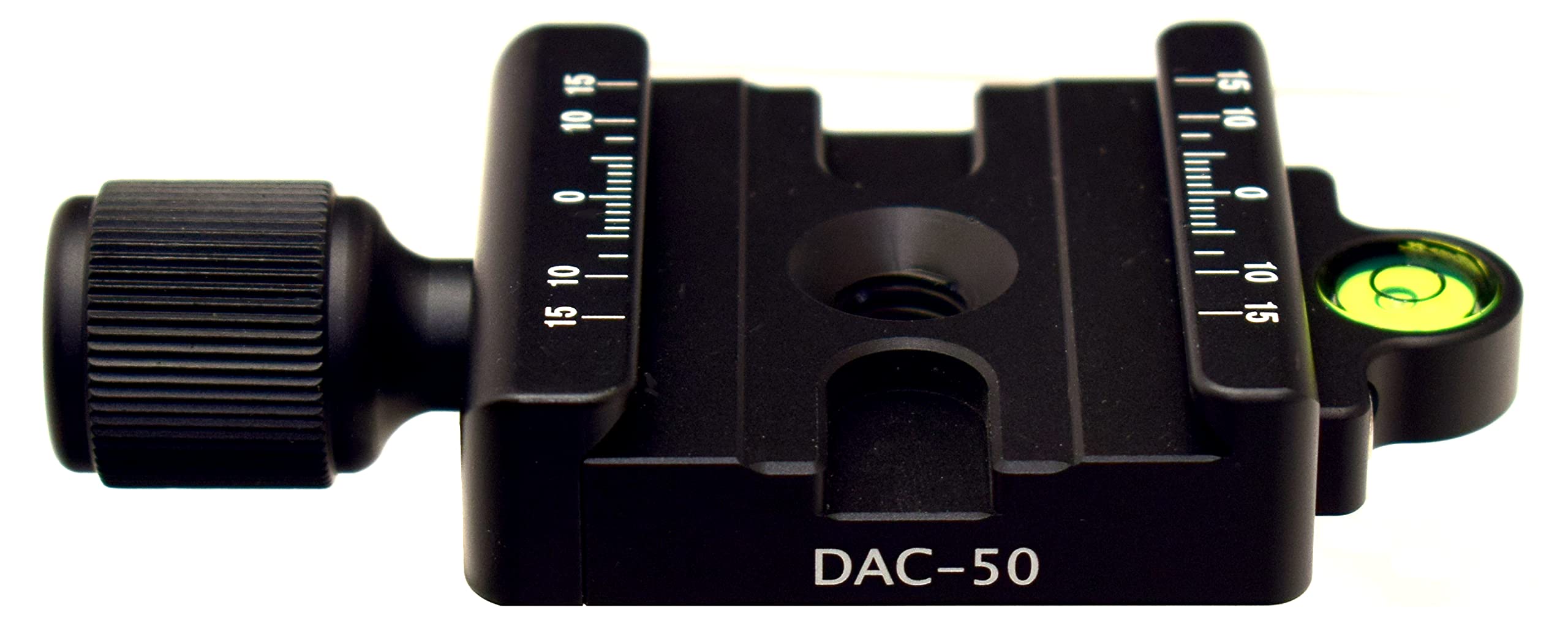 Desmond Dac 50 50Mm Qr Clamp 3/8'' W 1/4'' Adapter & Level Arca Swiss Compatible For Tripod Head Quick Release