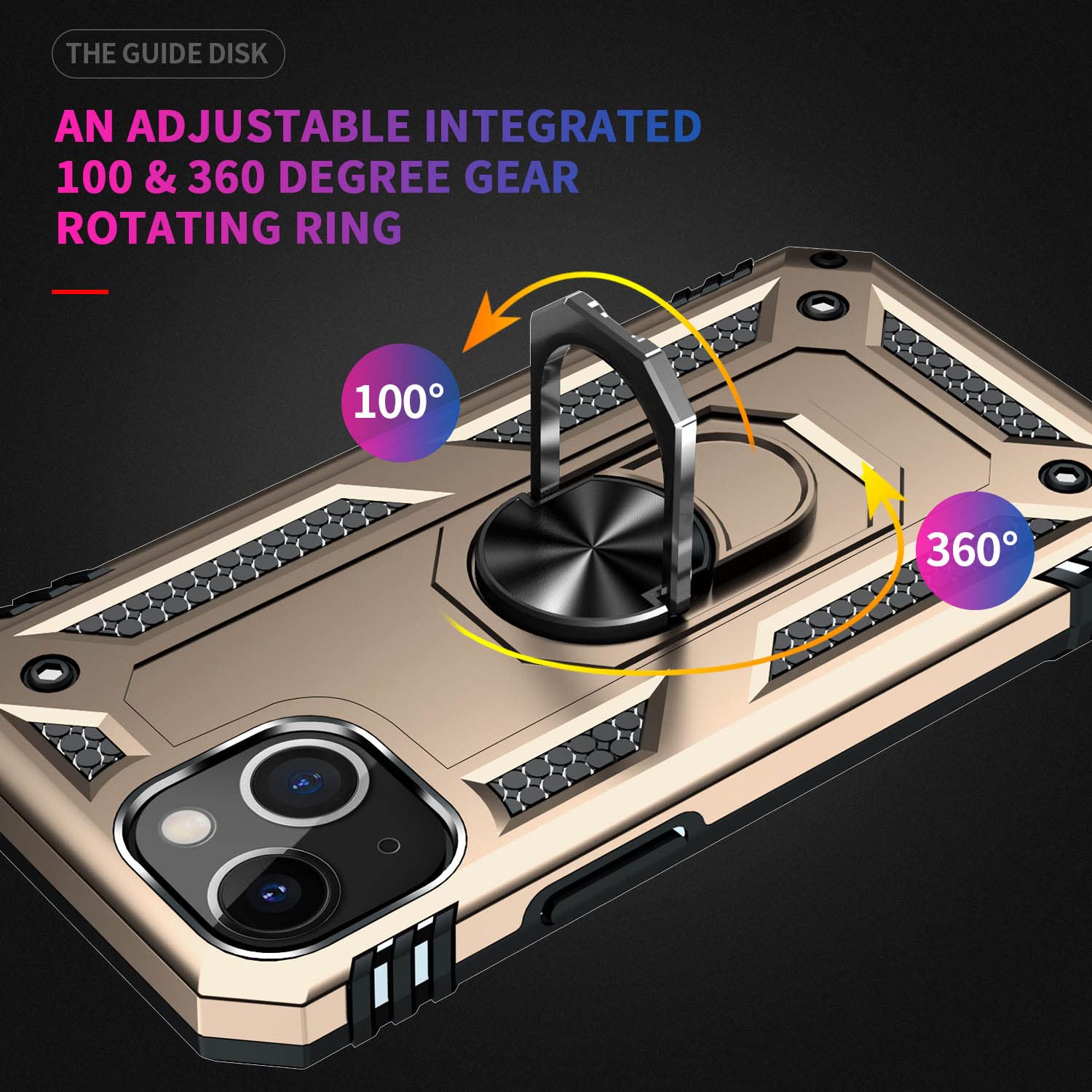 Addit Case For Iphone 14 Plus Phone Case Iphone 14 Plus Case, With Ring Holder Stand, Support Magnet Car Mount, Military Grade,