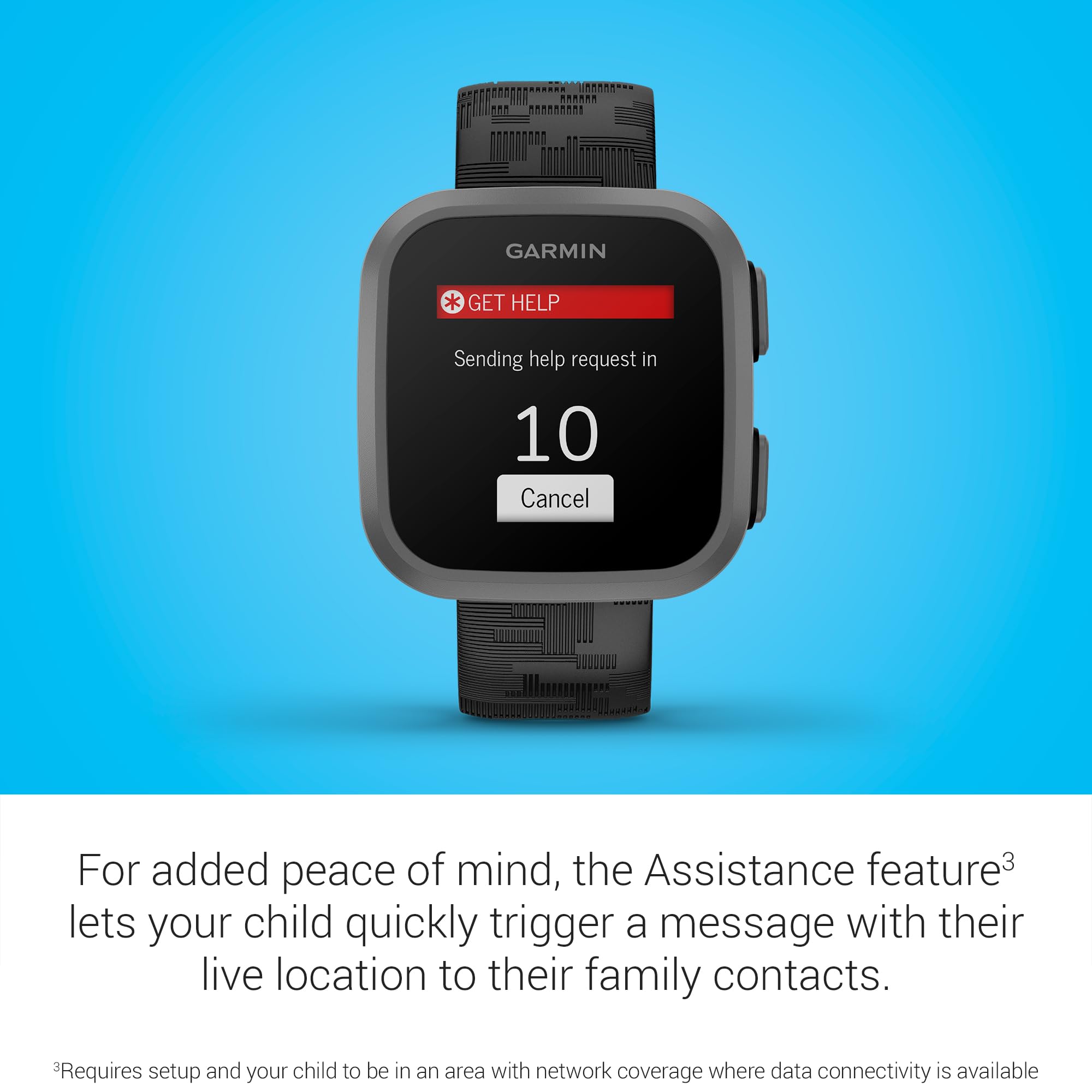 Garmin Bounce, Kids Smartwatch, Two-Way Text And Voice Messaging, Location Tracking, Black Camo