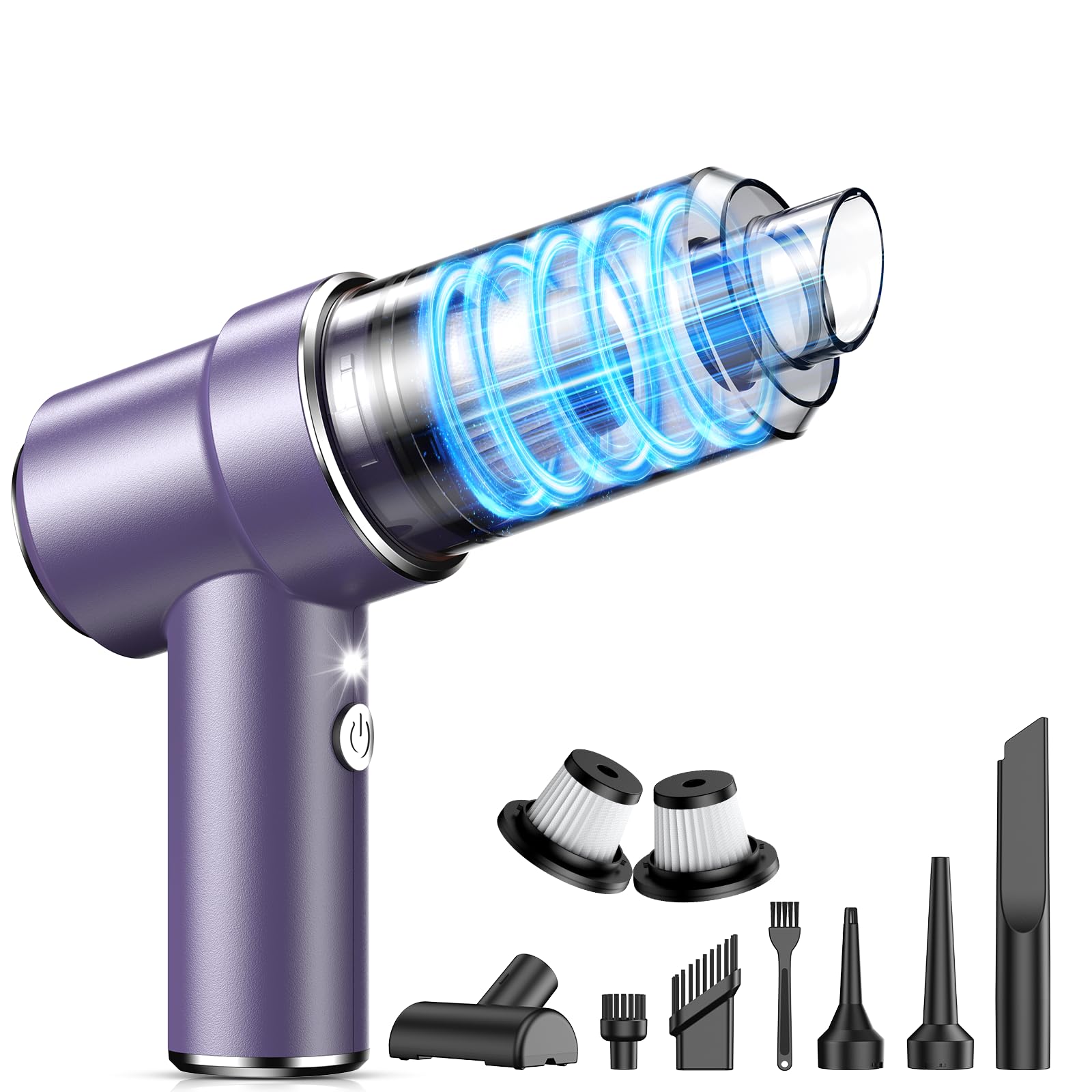 KMM Handheld Car Vacuum Cleaner, 11000PA Vacuum Cleaner & Air Duster, 120W High Power Vacuum Portable Cordless, Hand Held Vacuum