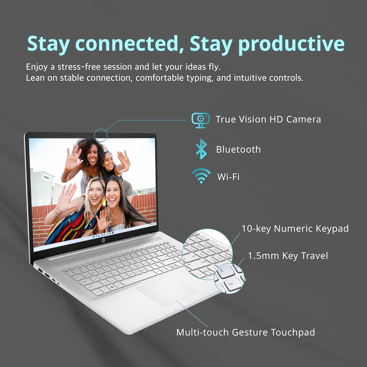 Hp 2023 Newest Laptop, 17.3'' Hd+ Display, Intel Core I3 1125G4 Processor, 16Gb Ram, 512Gb Ssd, Intel Uhd Graphics, Bluetooth, W