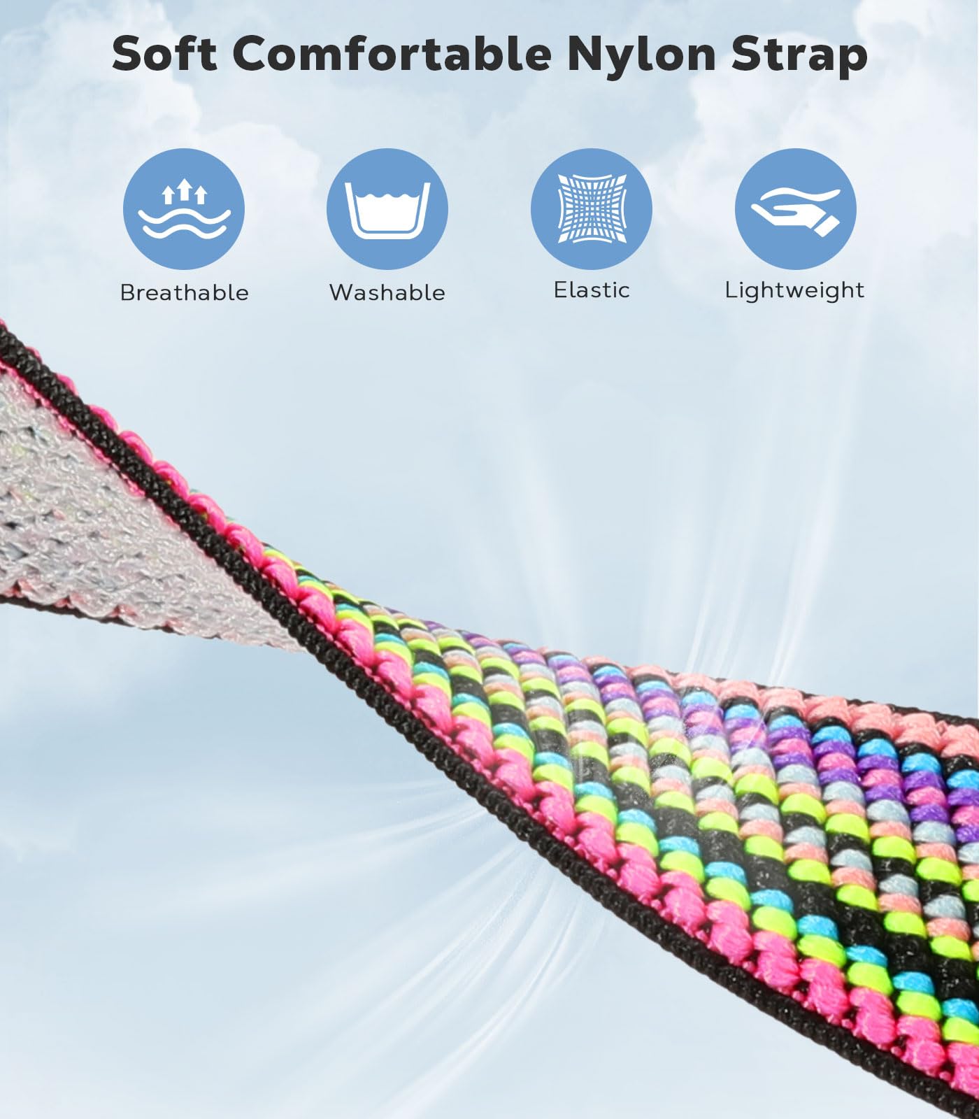 Astorgos 3 Pack Stretchy Nylon Bands Compatible With Amazfit Active/Active 2/Gts 2/2 Mini/2E/3/4/4 Mini/Bip 3/3 Pro/U/U Pro/Gtr