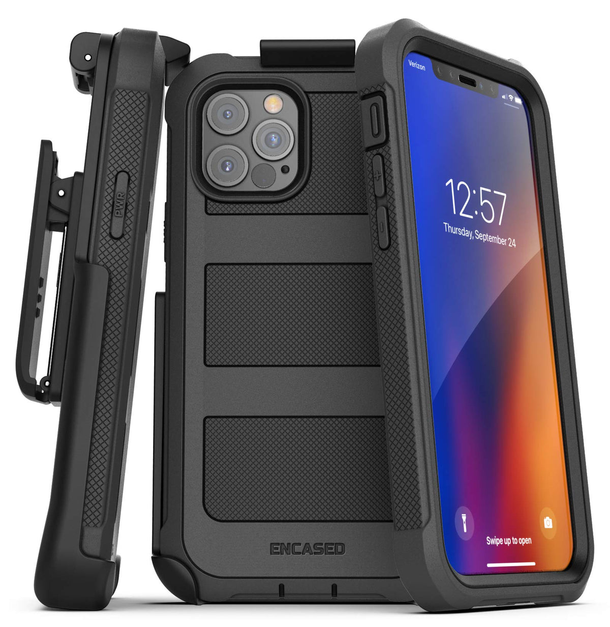 Encased Ballisticshield Protective Case Designed For Iphone 12/12 Pro With Built In Screen Protector (Military Grade Std. 810) F