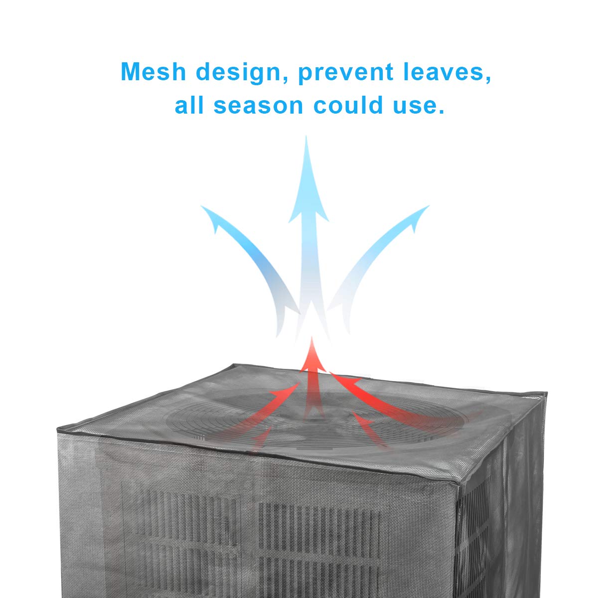 Luxiv Full Mesh Central Air Conditioner Cover, All Seasons Mesh Air Conditioner Leaf Guard Ac Cover For Outdoor Central Ac (27.5