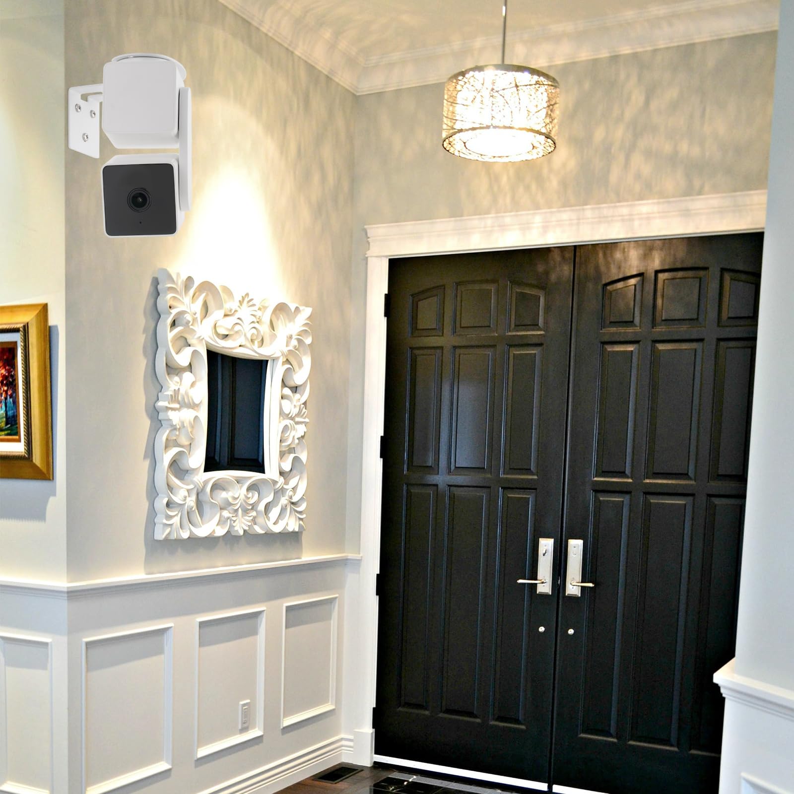 2Pack Corner Camera Wall Mount For Wyze Cam Pan V3/Wyze Cam V4,Maximum Coverage Of 270� On Both Sides Of The House,Reducing Blind Spots,Extended Corner Wall Mount Bracket For Wyze Cam