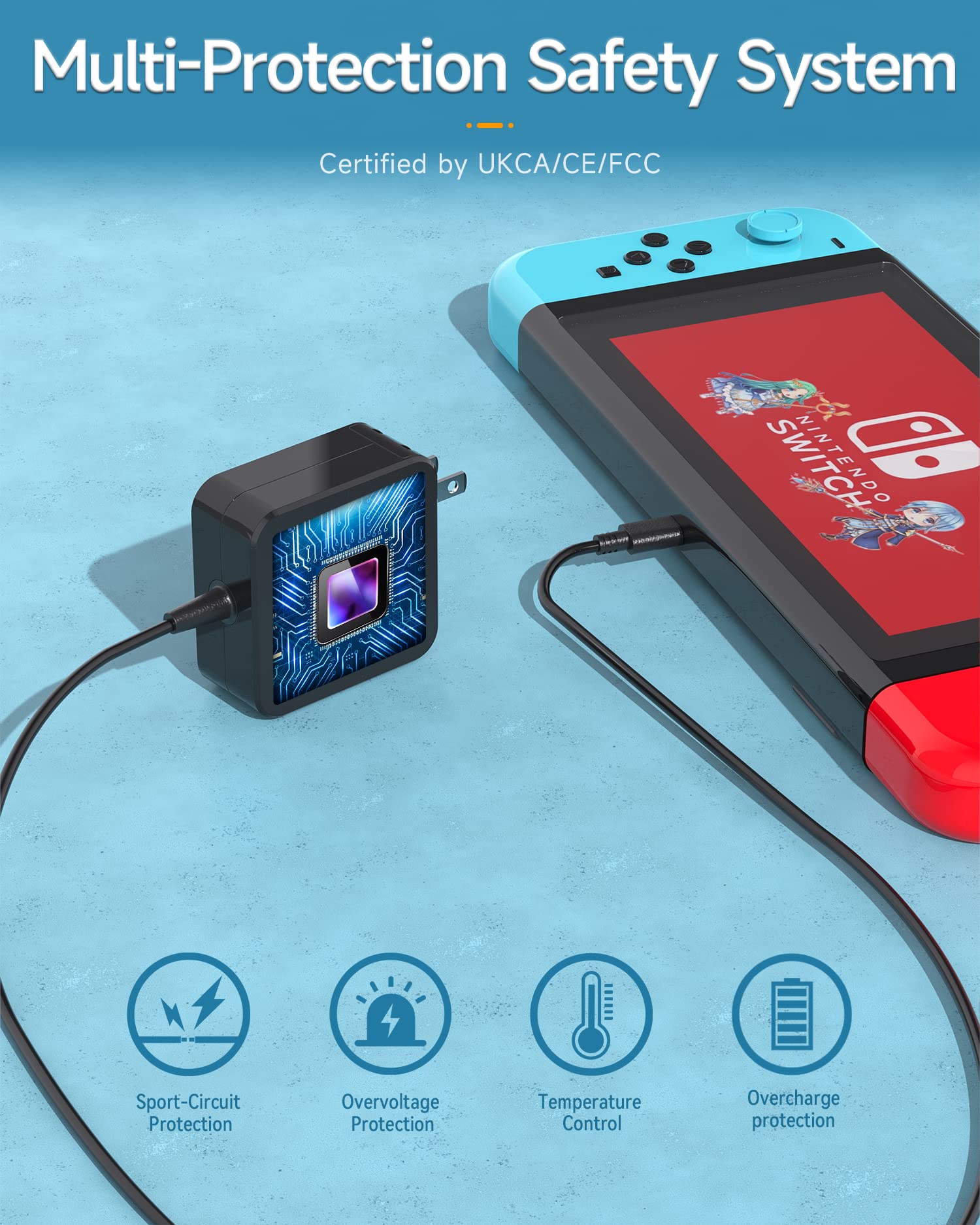 45W Usb-C Charger For Steam Deck, 6.5Ft Usb C Fast Power Supply For Nintendo Switch Lite, Switch Oled, Xbox Controller Type-C Ad