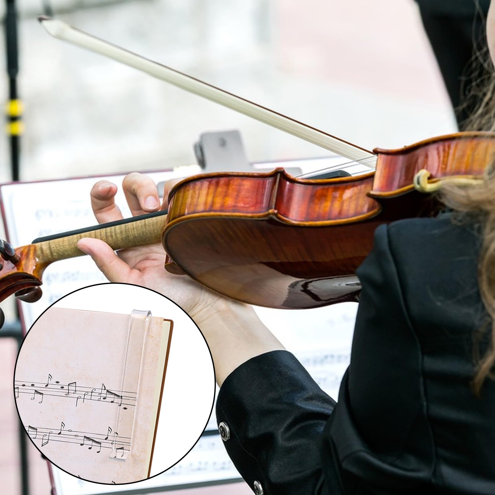 10 Pcs Music Stand Clips, Clear Acrylic Music Book Stand Page Holder Clip Piano Book Holder Clips For Wind For Musician Composer