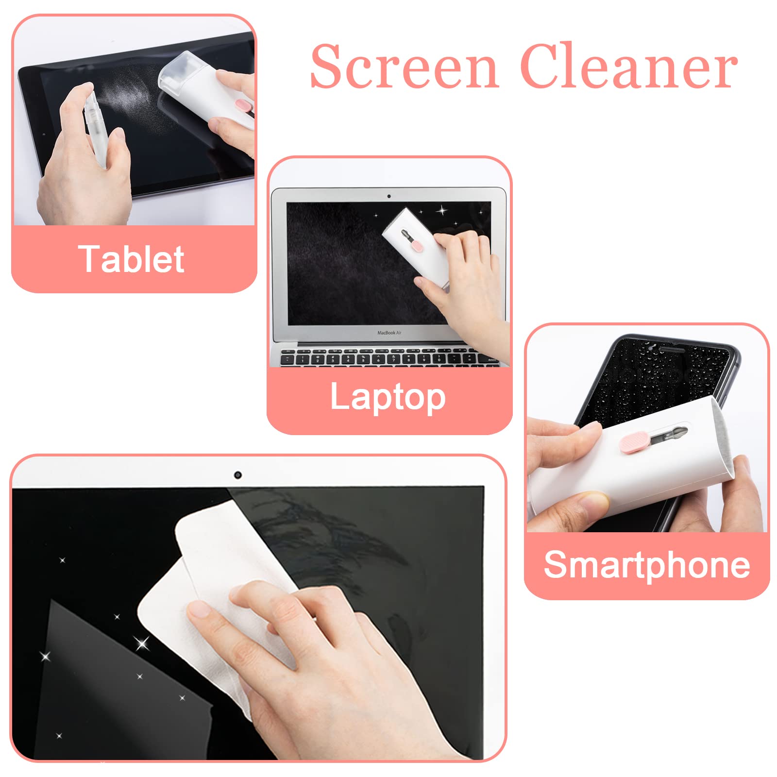 Walrfid Laptop Keyboard Earbud Screen Cleaner Sprayer Kit For Airpods Pro Macbook Ipad Iphone Ipod, Electronics Airpod Cleaning