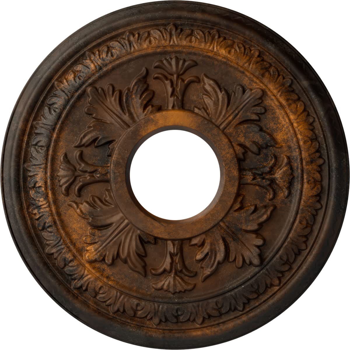 Ekena Millwork CM15BARUS 15-3/8 x 4-1/4 x 1-1/2 Baltimore Ceiling Medallion, Rust