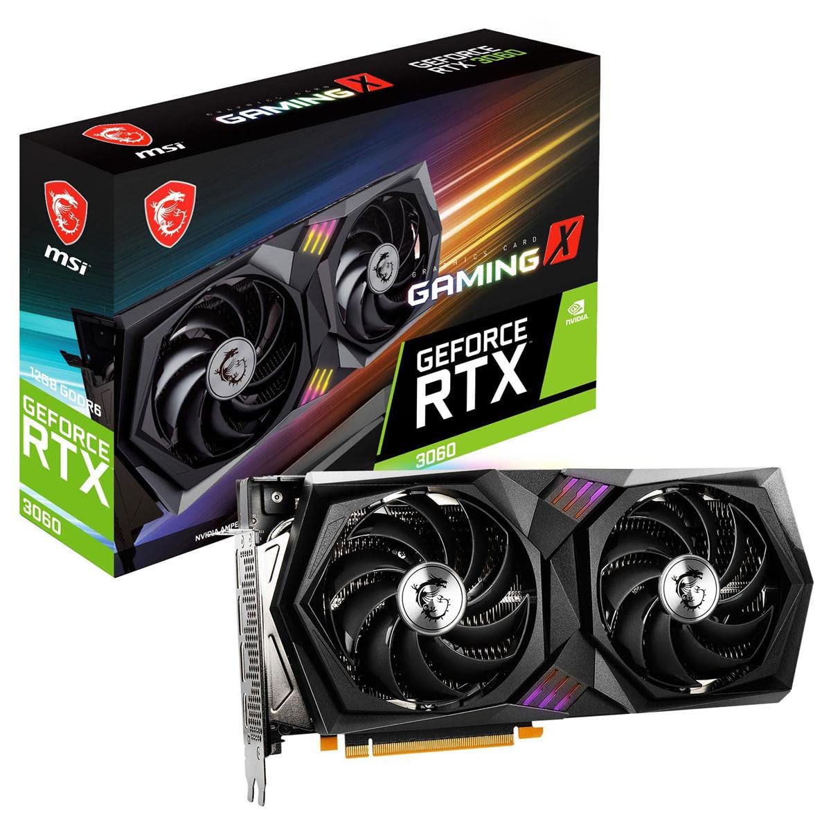 Msi Gaming Geforce Rtx 3060 12Gb 15 Gbps Gdrr6 192 Bit Hdmi/Dp Pcie 4 Twin Frozr Torx Fan Ampere Rgb Oc Graphics Card (Rtx 3060
