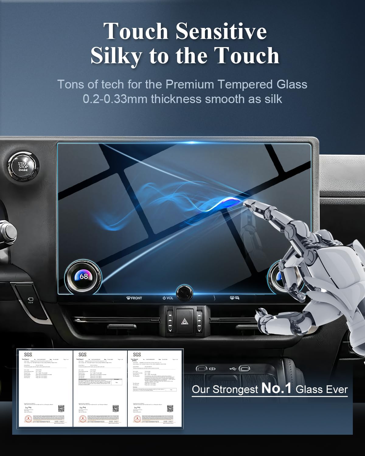 Bibibo For 2024 2025 Lexus Gx 550 Accessories Screen Protector 2024 2025 Lexus Gx 550 Premium/Luxury/ Overtrail 14' Display, 2024 2025 Lexus Gx 550 Tempered Glass Screen Protector [Anti Glare& Scratch Ultra Clear] 2024 Lexus Gx 550