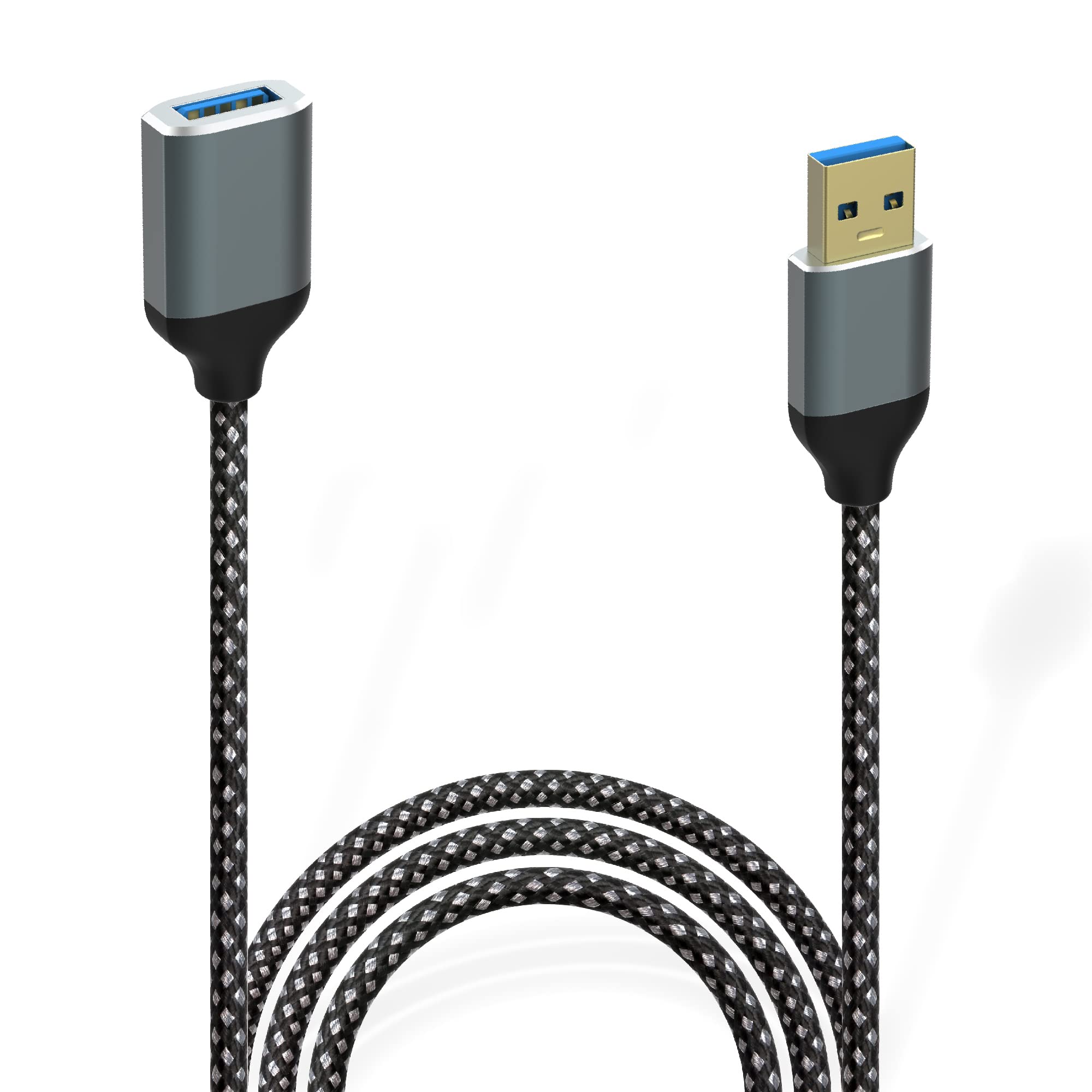 Usb 3.0 Extension Cable, 3.3Ft Type A Male To Female Durable Braided Usb A To Usb A Extender Cable High Data Transfer Compatible