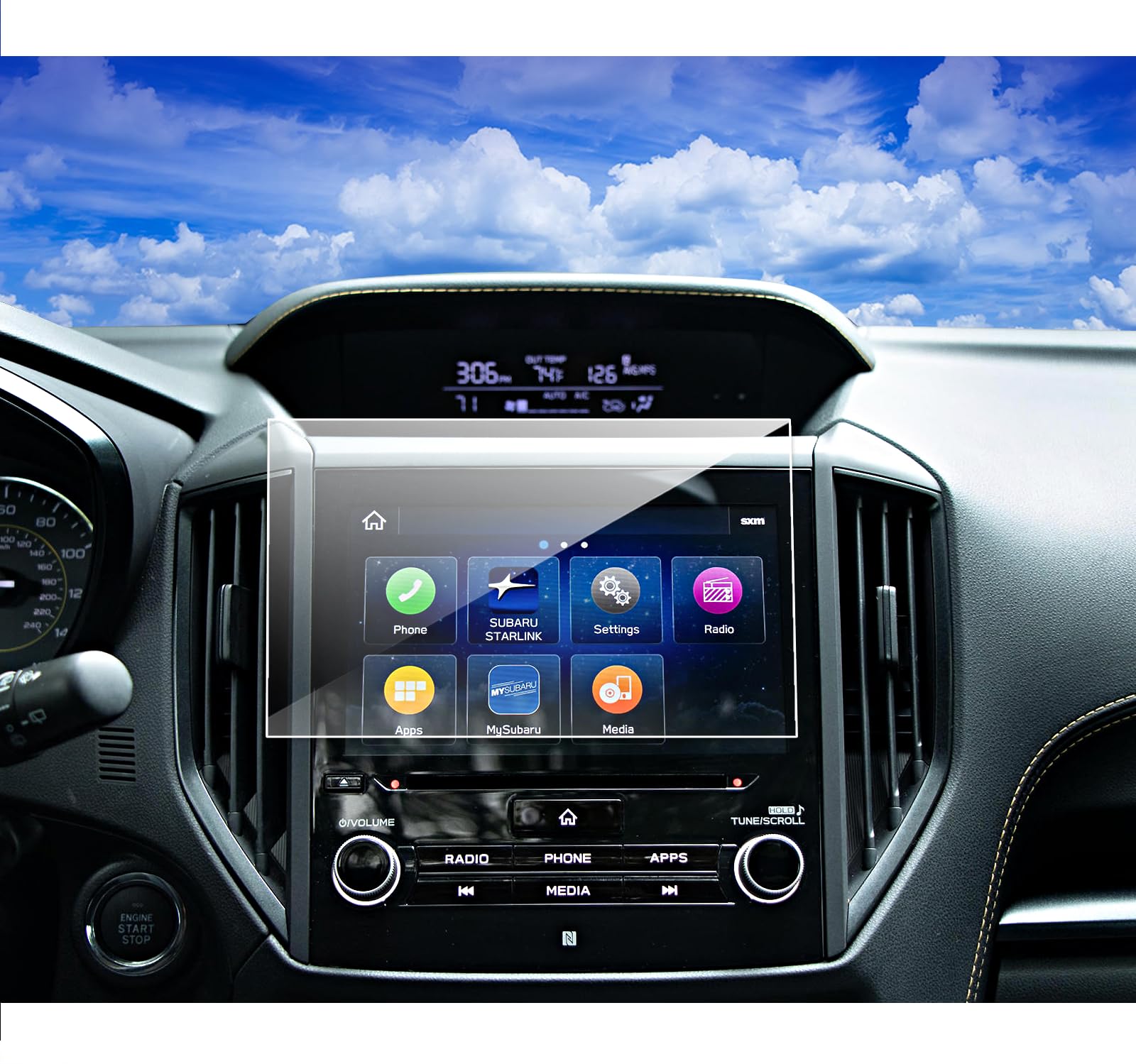 2022 Subaru Crosstrek Screen Protector For Subura Crosstrek 2019 2023 8Inch Accessories Touchscreen Navigation Display Infotainm