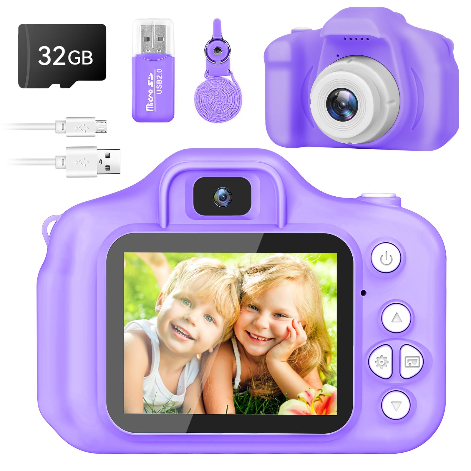 Kids Camera For Boys And Girls, Gposy Digital Camera For Kids, Toddler Camera Christmas Birthday Toy Gifts For Kids Age 3 4 5 6 