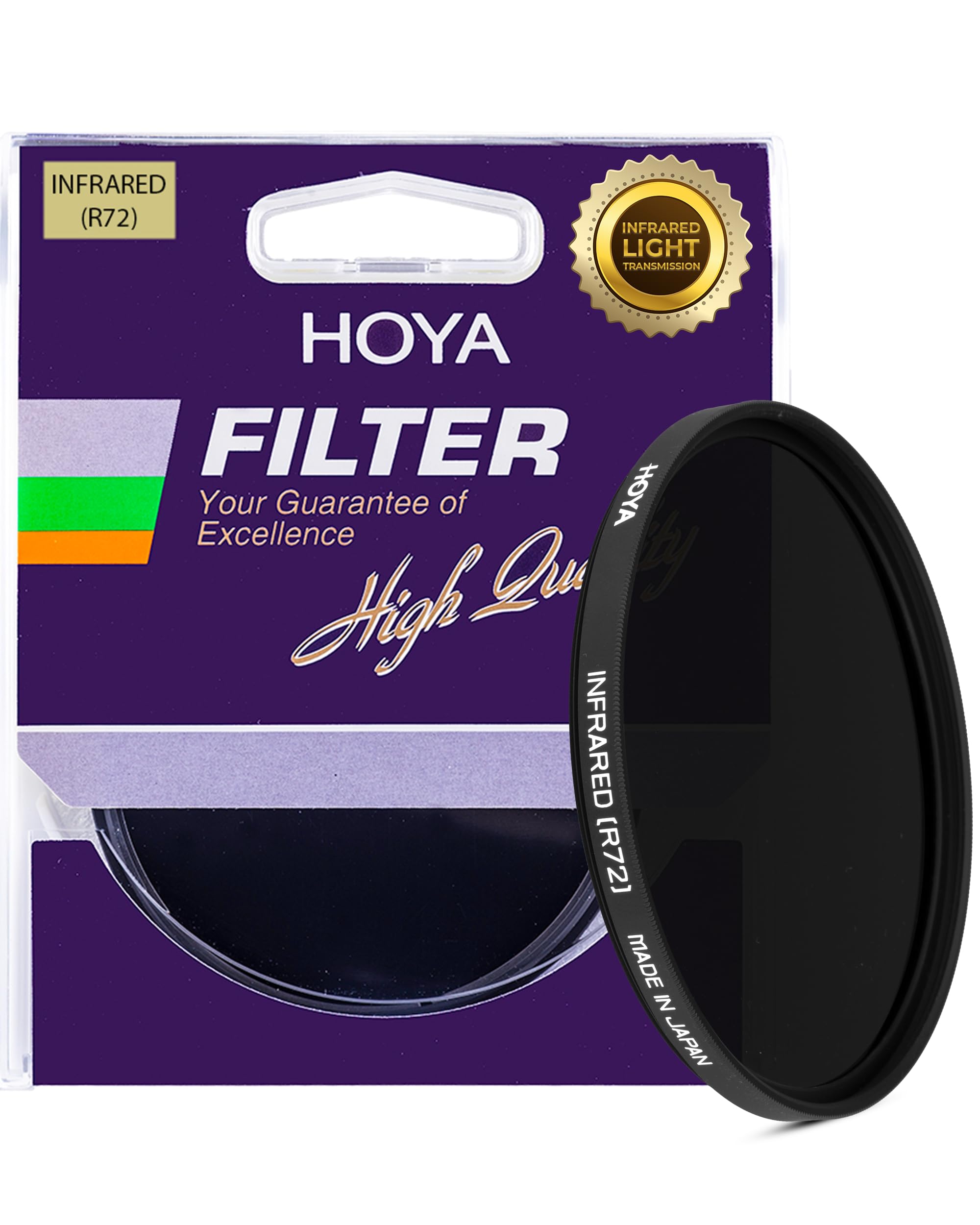 Hoya R72 Screw-in Infrared Lens Filter 95mm - IR Pass Filter for Camera Lens Effects, Range from 760nm and 860nm Light Transmiss