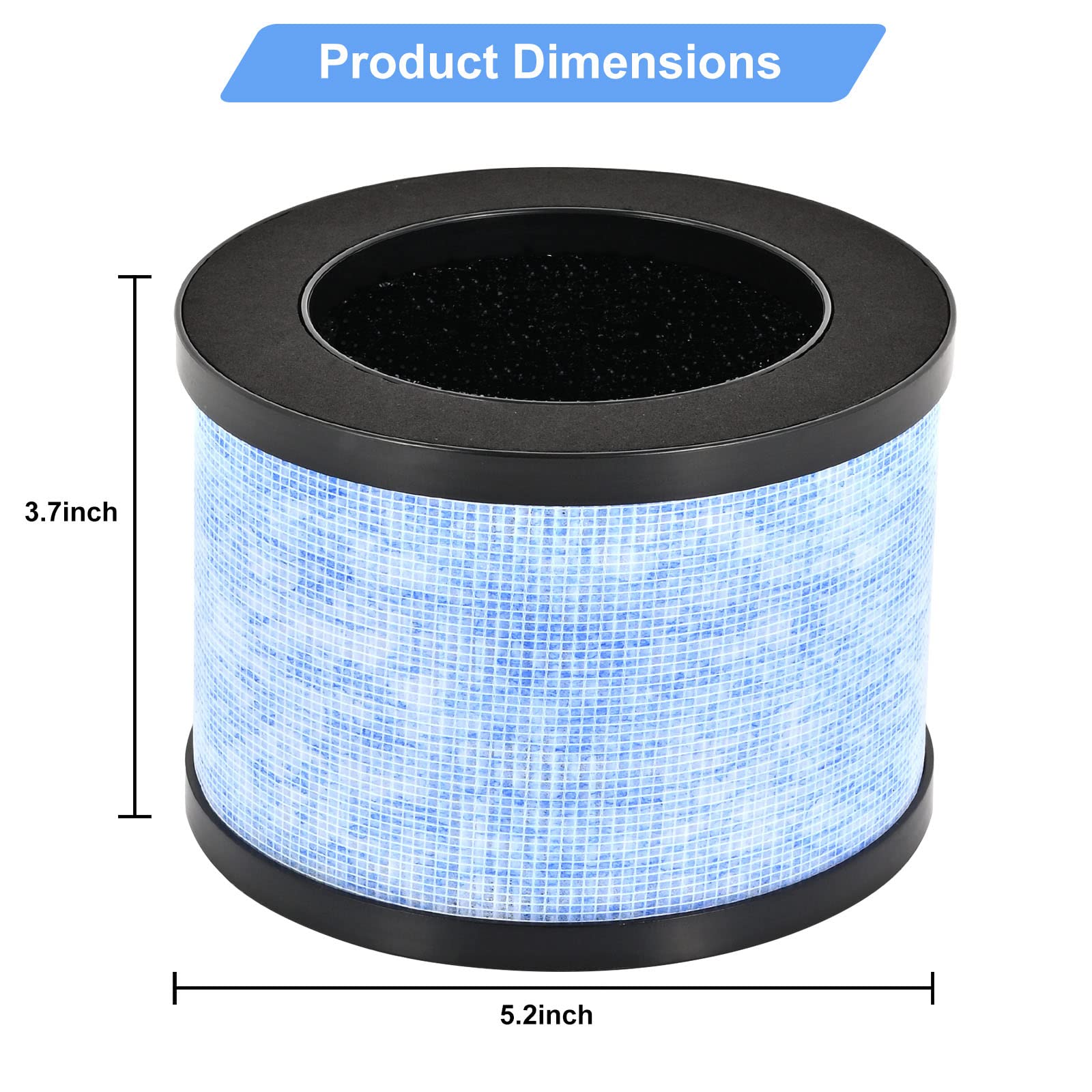 Mk06 H13 True Hepa Filters Replacement For Aroeve Mk01 Mk06 And Kloudi Air Purifier Dh Jh01, Intelabe Epi080/Ep1080, Elechomes E