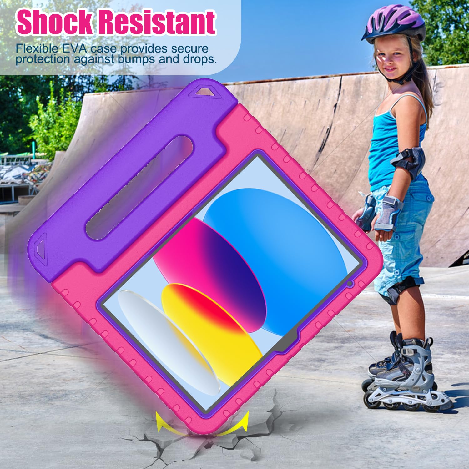 Avawo Case For Ipad 10Th Generation Case Kids 10.9 Inch 2022 Case, Durable Shockproof Lightweight Protective Handle Stand 2022 1