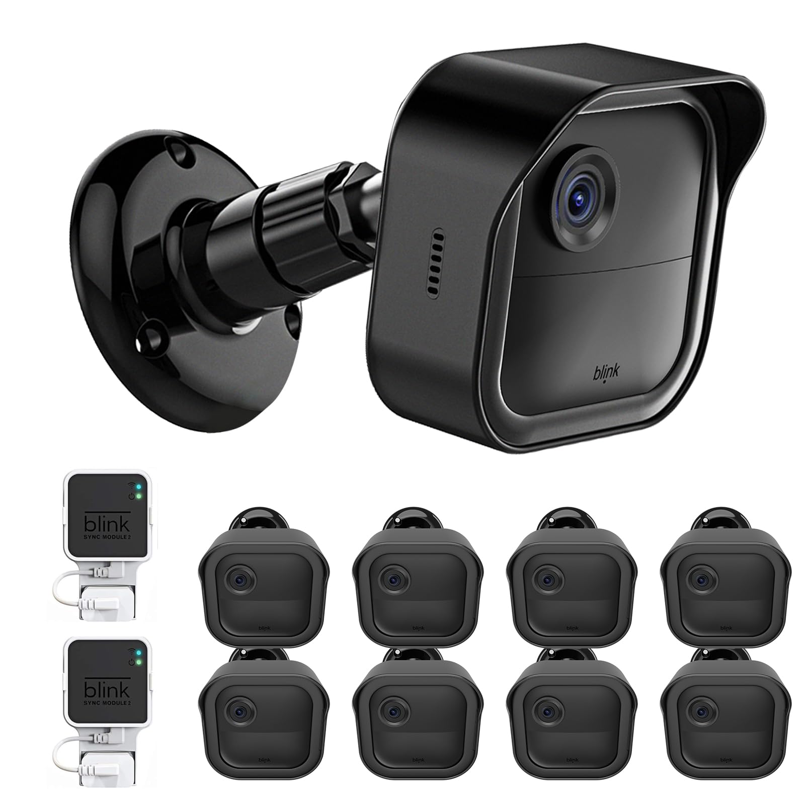 All New Blink Outdoor Camera Surveillance Mount, 8 Pack Weatherproof Protective Housing And 360 Degree Adjustable Mount For Blink Outdoor 4Th & 3Rd Gen Camera,Black(Blink Camera Is Not Included)