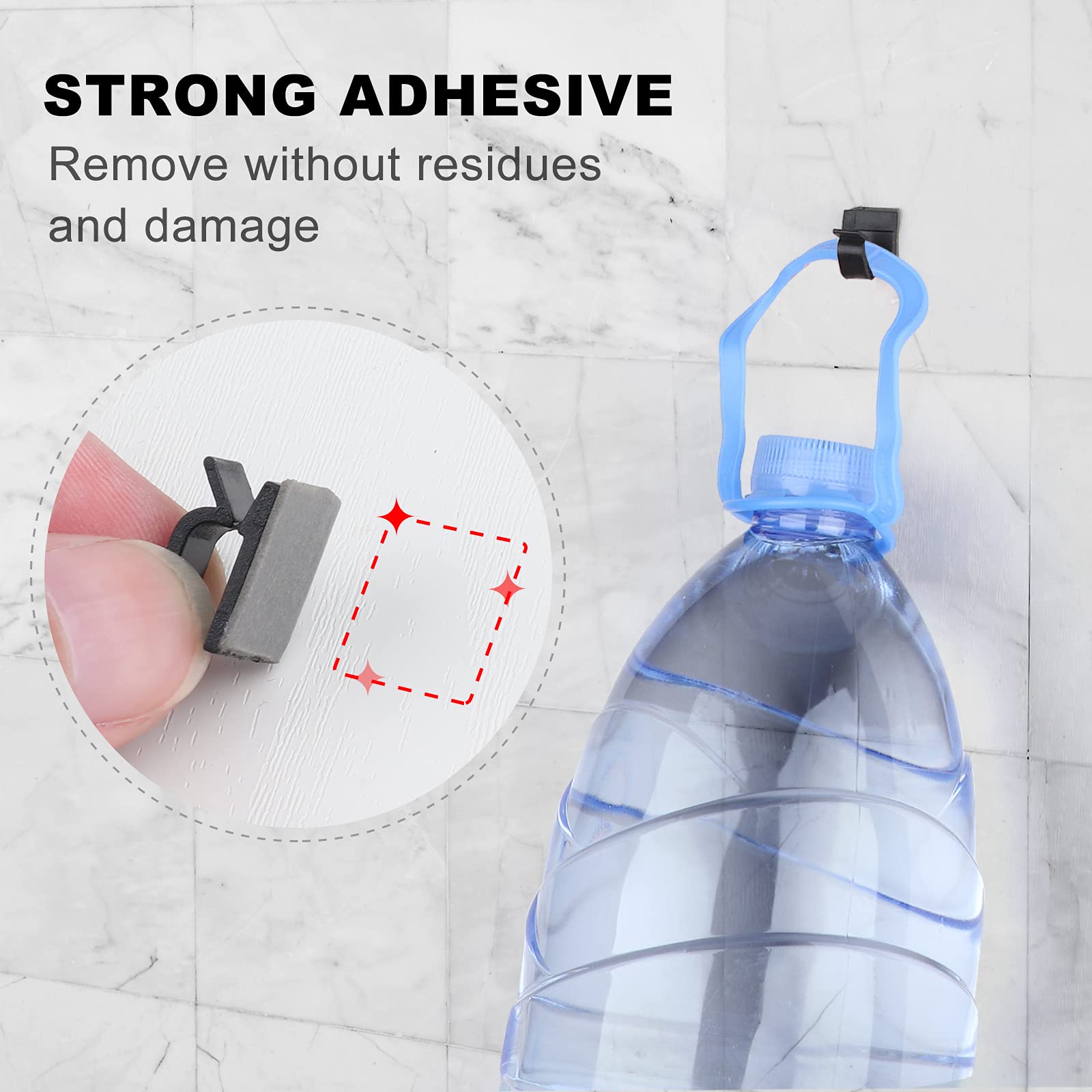 100 Pcs Adhesive Cable Clips Black (Small & Large), Upgraded Wire Holder For Wall Cord Organizer Cable Management Under Desk, Ou