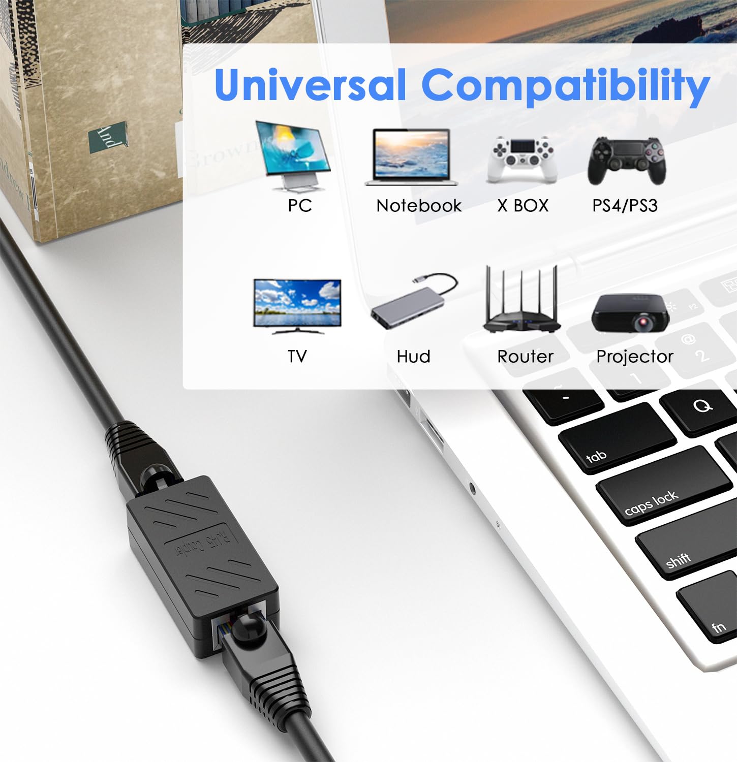 Ethernet Extender Rj45 Couplers Network Cable Coupler Cat 5 Coupling Lnternet Female To Female Connector Lnline Coupler For Cat5