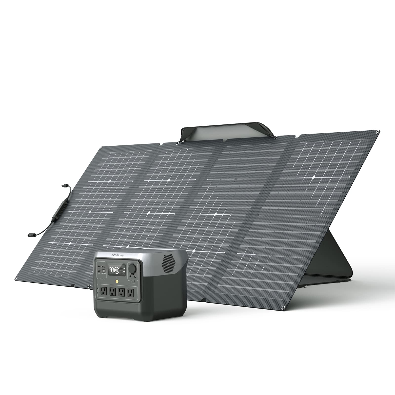 Ef Ecoflow Solar Generator River 2 Pro 768Wh Lifepo4 Battery With 220W Solar Panel, 4X800W Ac Outlets (1600W Surge), Portable Po