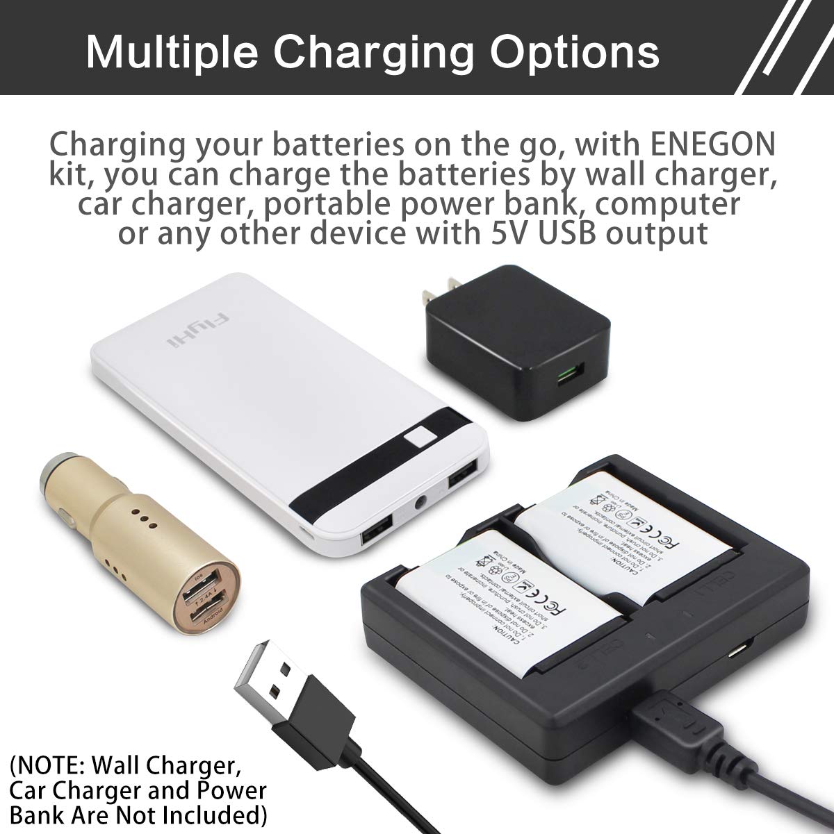 Enegon Np Bx1 Battery (2 Pack) And Rapid Dual Charger For Sony Np Bx1 And Sony Zv 1, Cyber Shot Dsc Rx100, Dsc Rx100 Ii/Iii/M4/M
