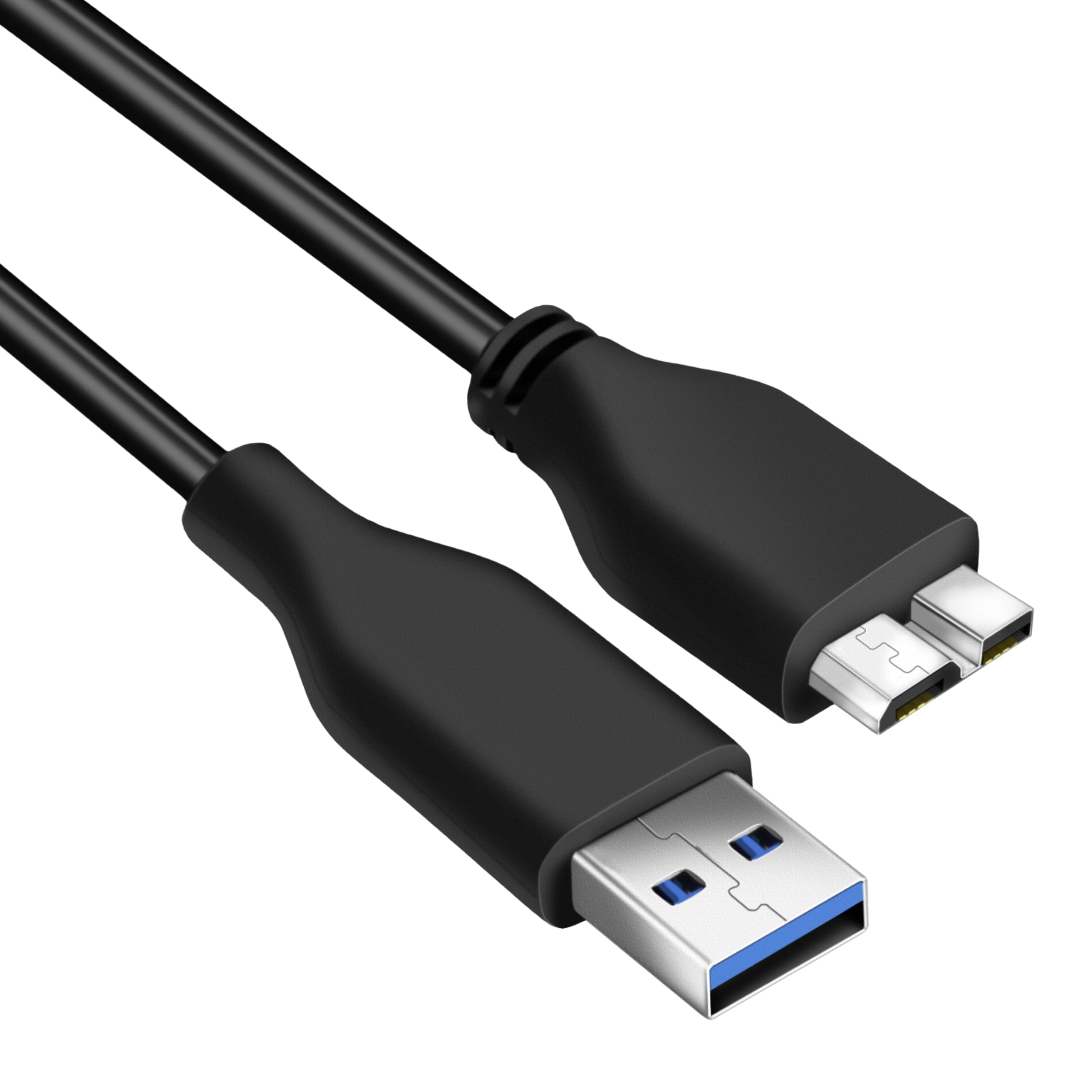 Saitech It 20Cm Usb 3.0 Cable A To Micro B High Speed Upto 4.8 Gbps Data Transfer Cable For Portable External Hard Drive - Black